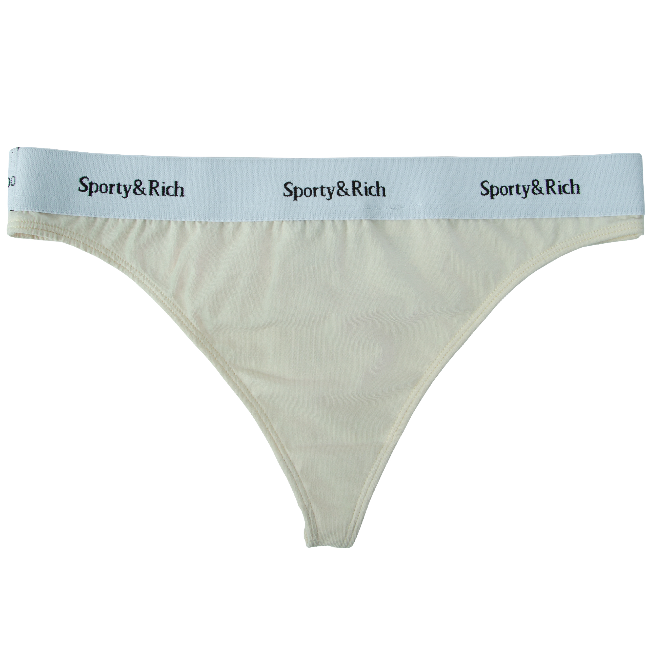 Sporty And Rich Beige Serif Thong