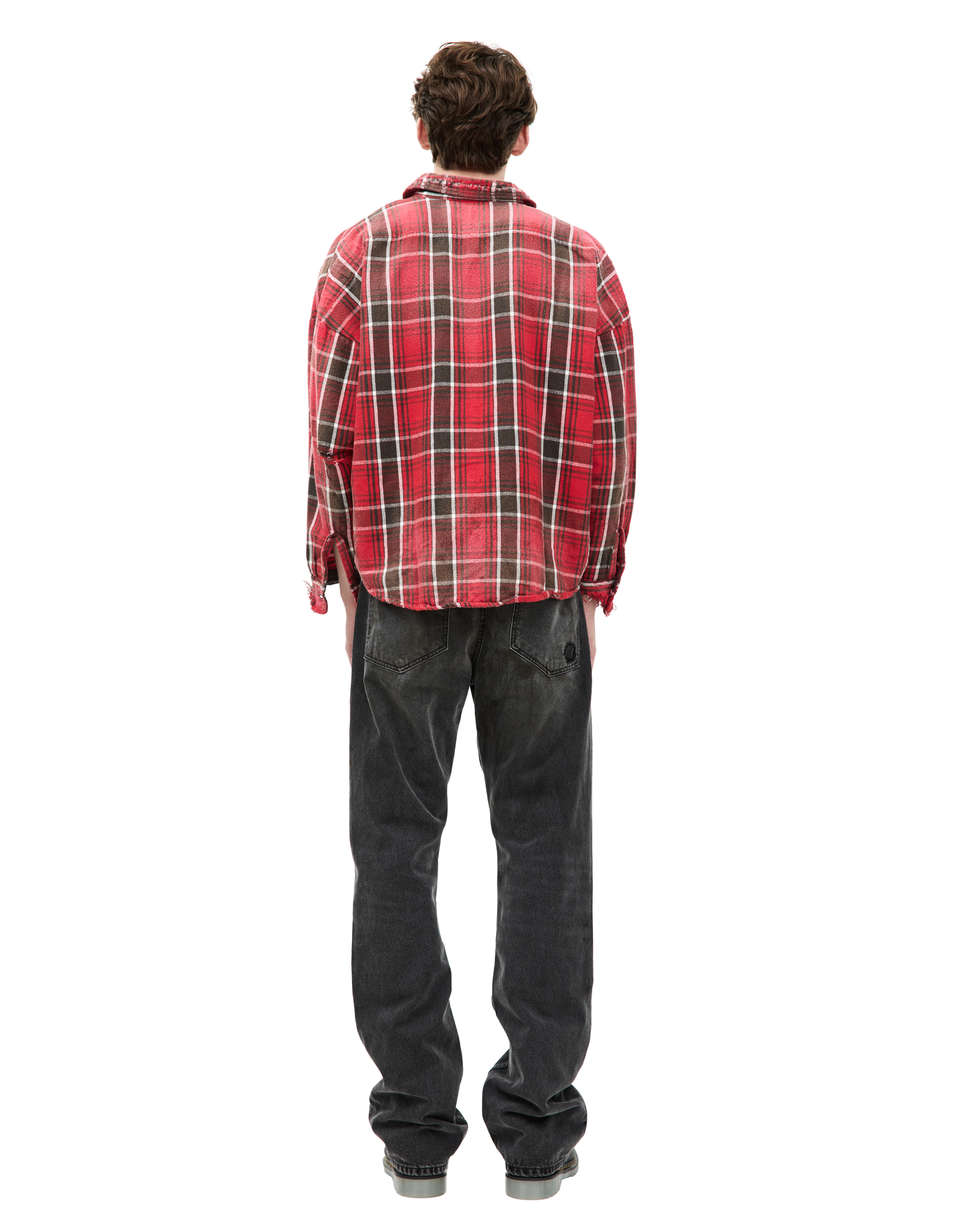 Saint Mxxxxxx Plaid Flannel Shirt In Red