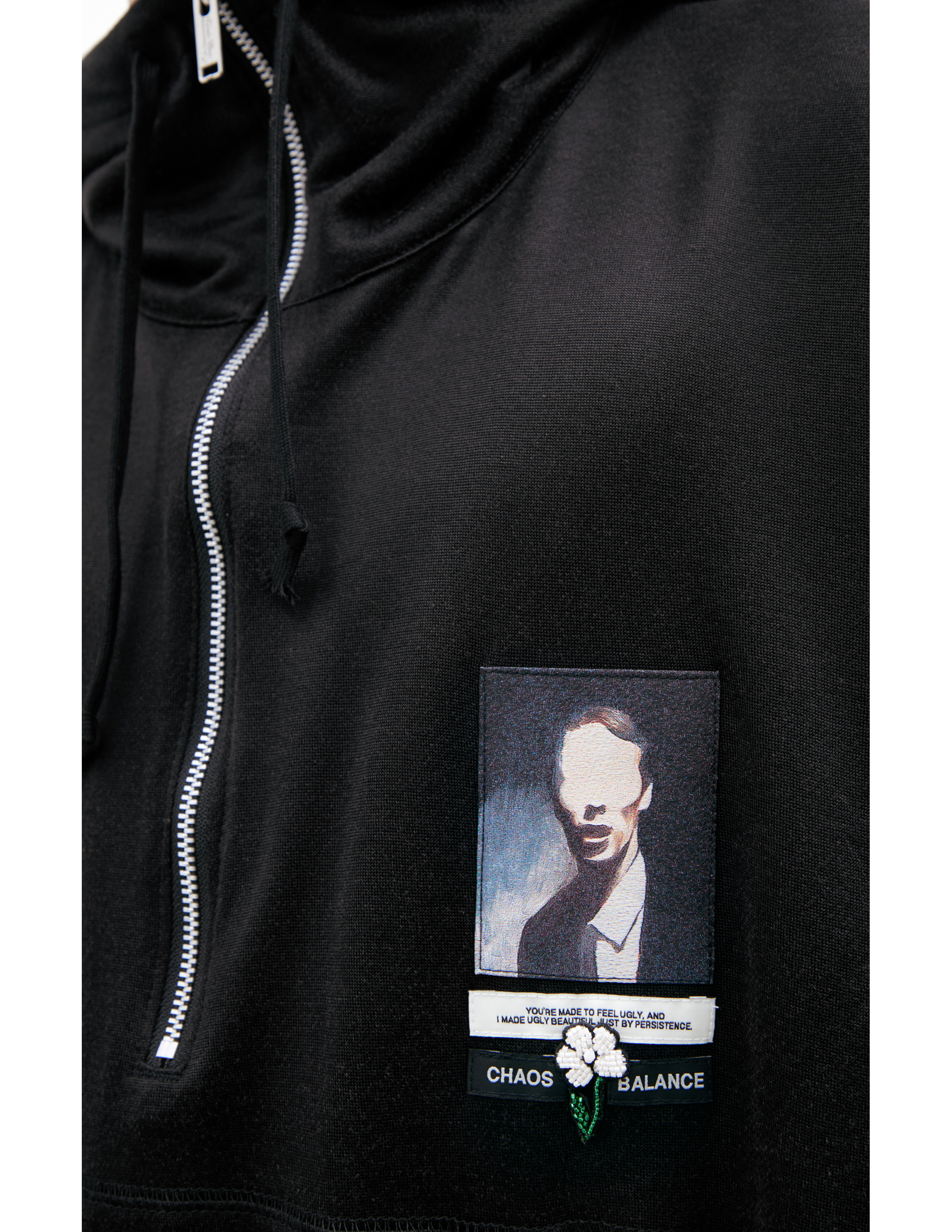 Undercover Black Hoodie With Patch In Black