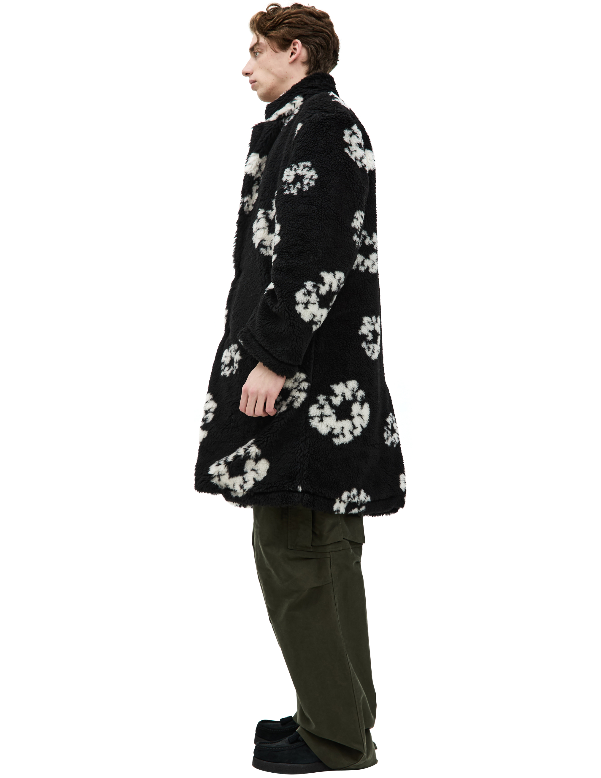 Saint Mxxxxxx X Denim Tears Black Coat In Black