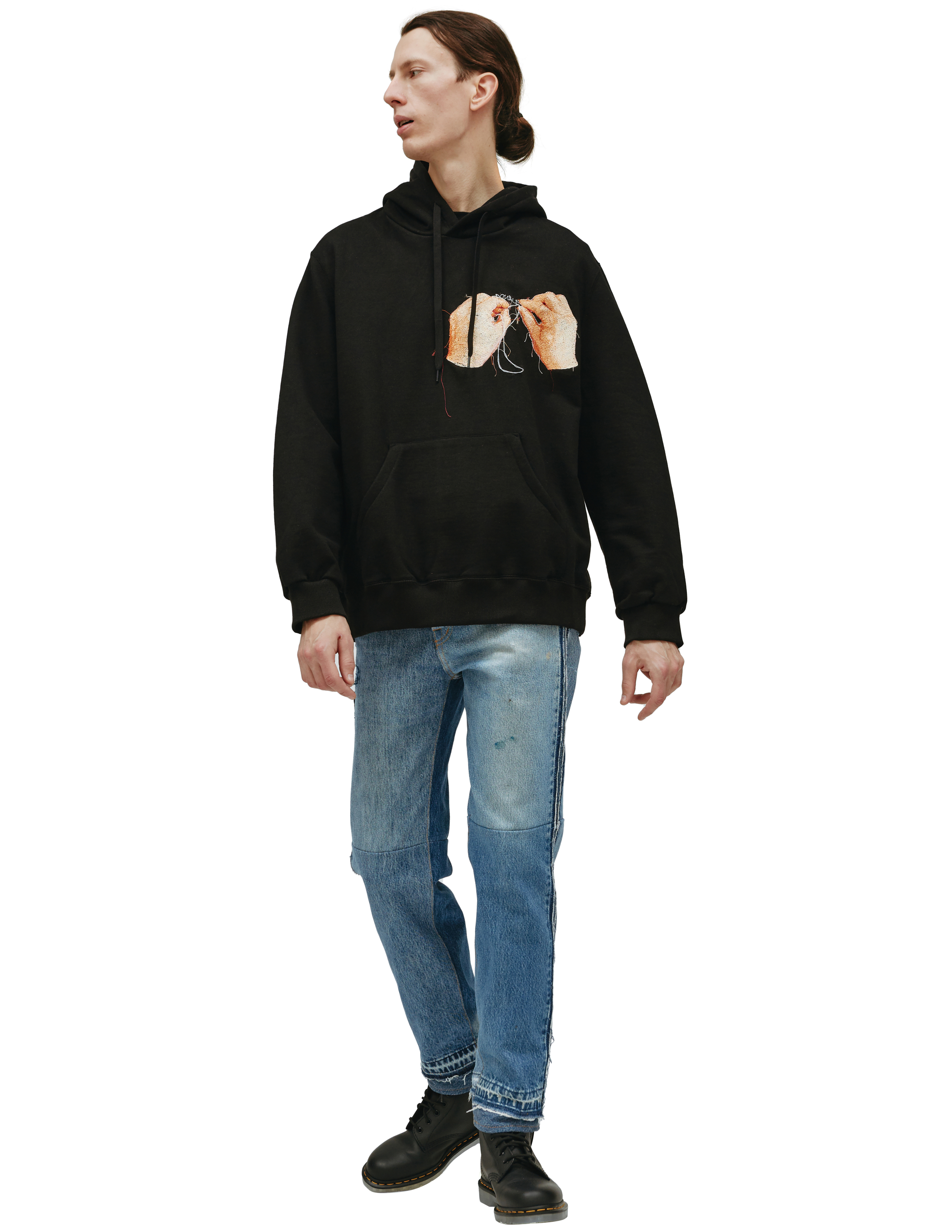 Doublet 'Hand-embroidery' cotton hoodie
