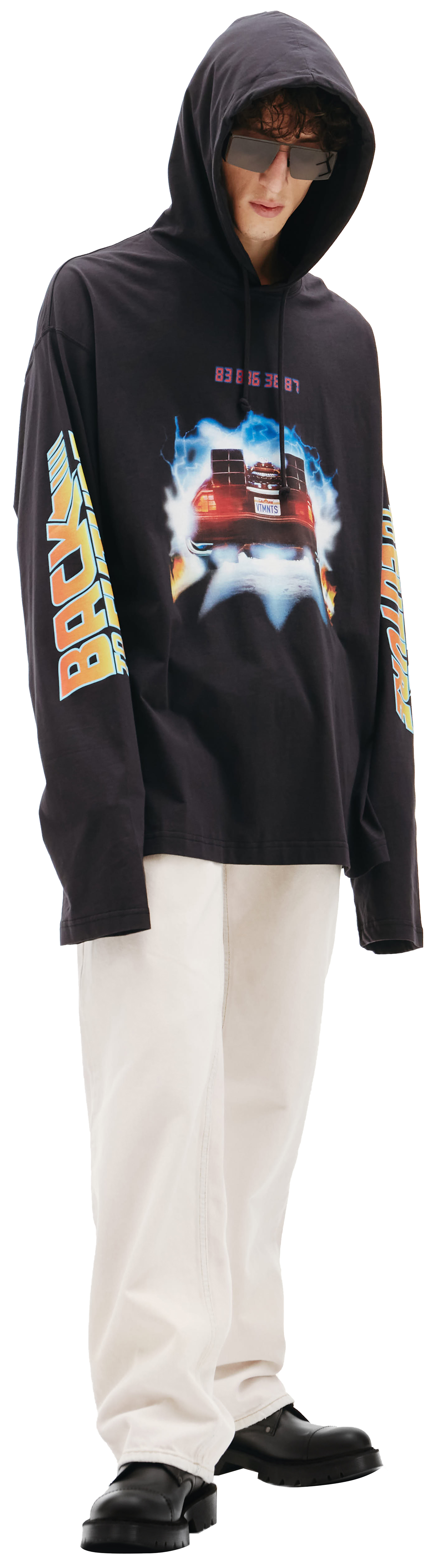 BR>VTMNTS<BR>22SS｢BACK TO THE FUTURE JERSEY HOODIE｣ ブラック