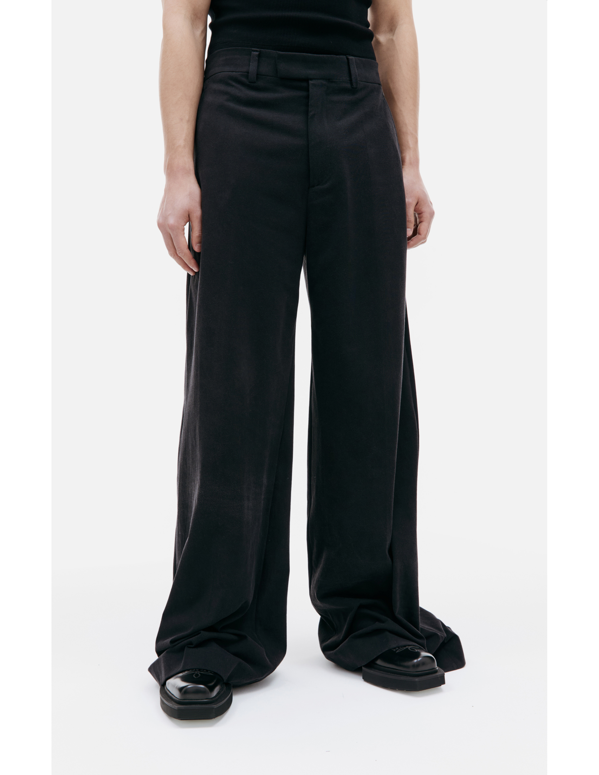 Shop Vetements Black Wide-leg Trousers