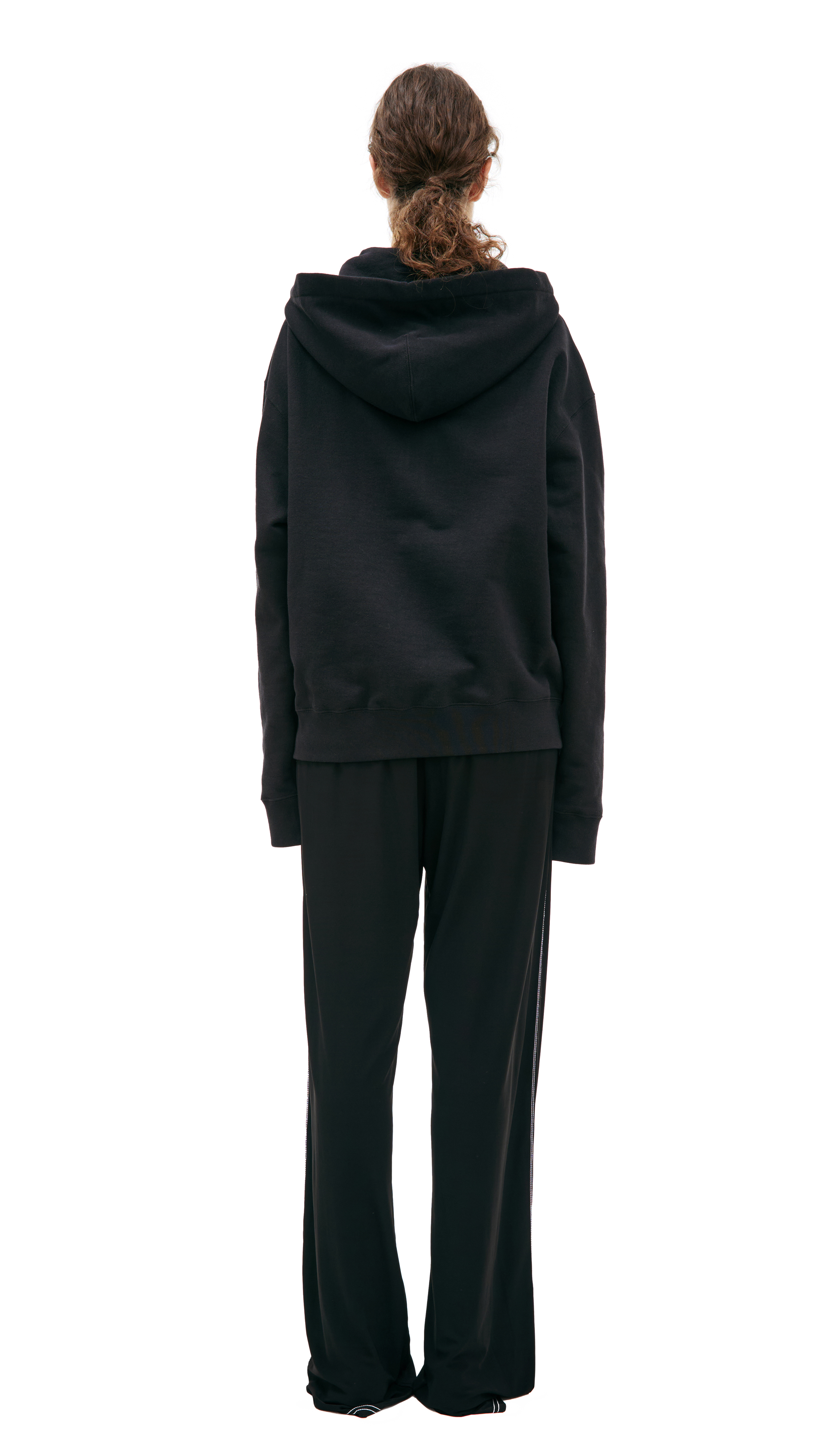 Buy Jil Sander women black zip up hoodie for $890 online on