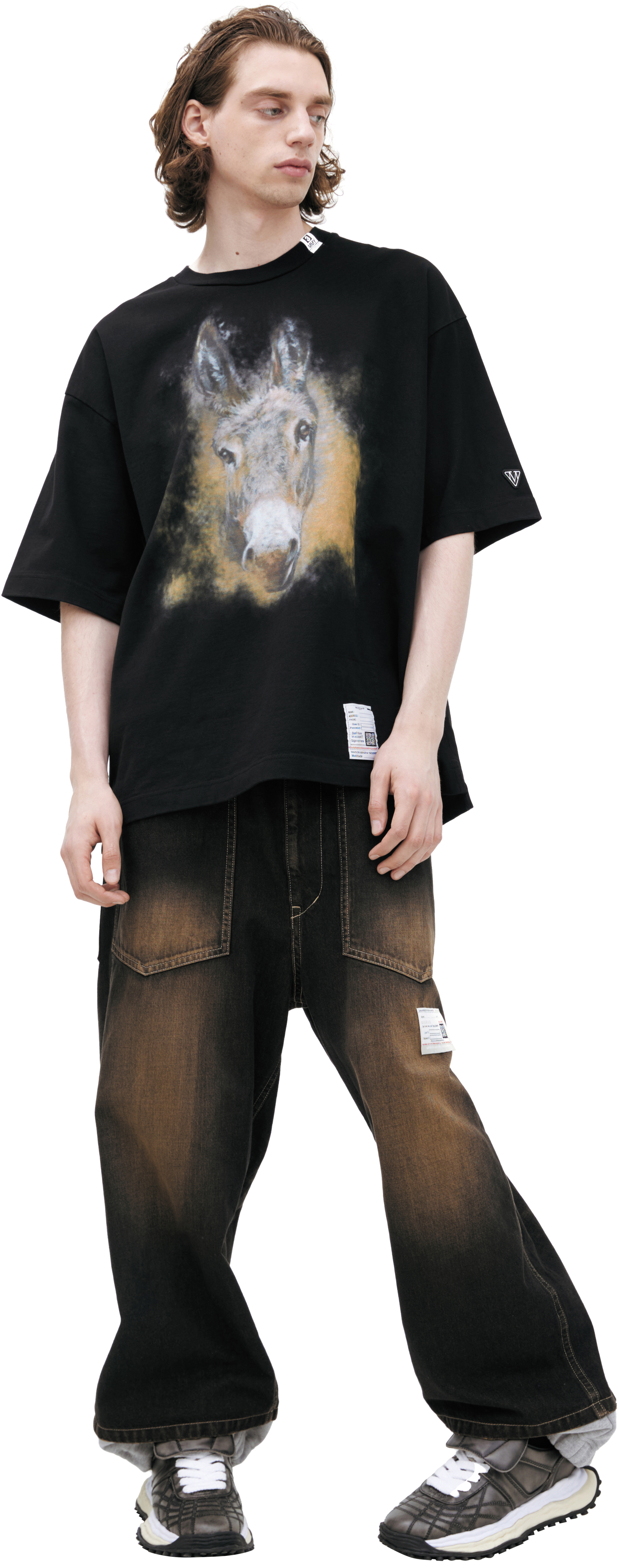 Buy Maison Mihara Yasuhiro men black ordinary people t-shirt for