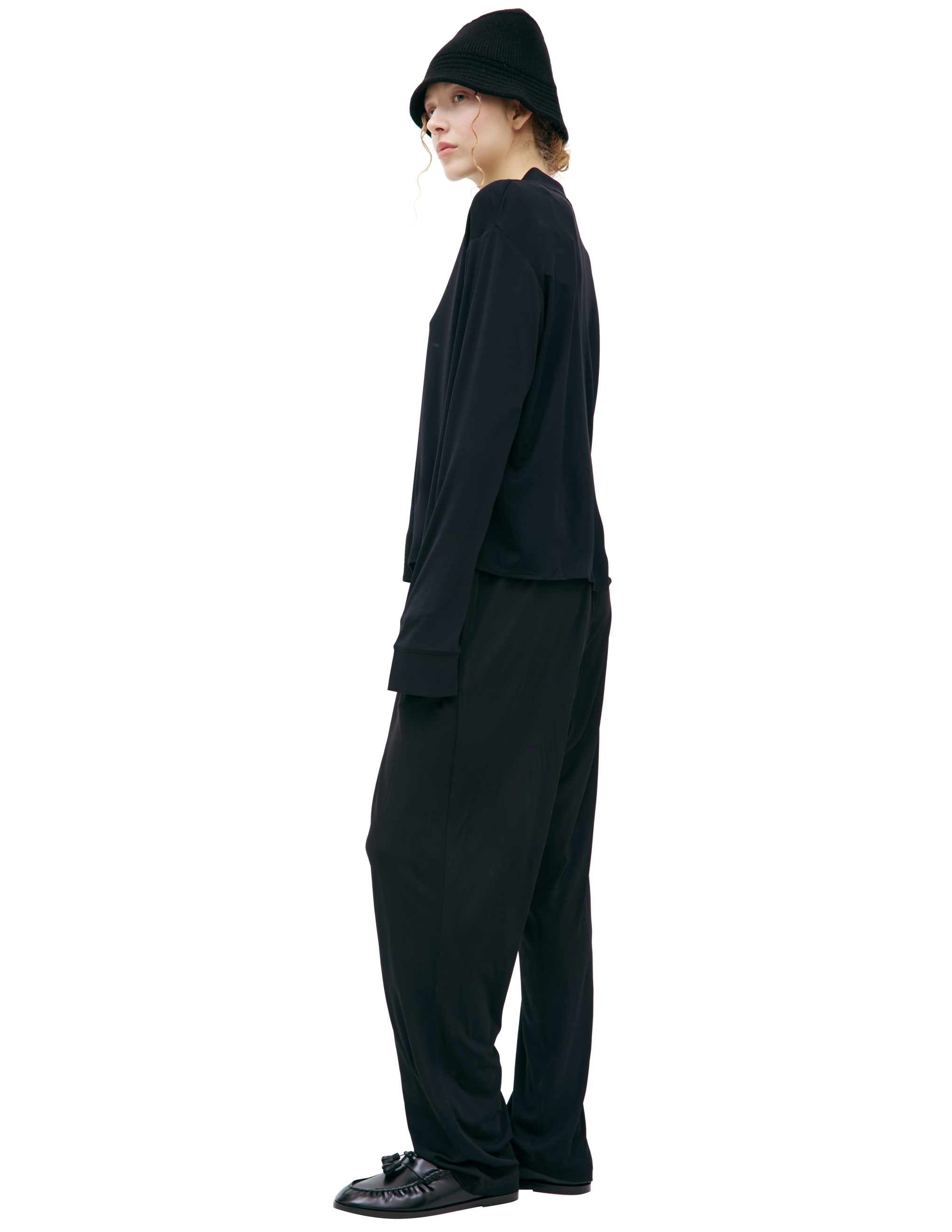 THE ROW BLACK BUTTON-DOWN LONGSLEEVE