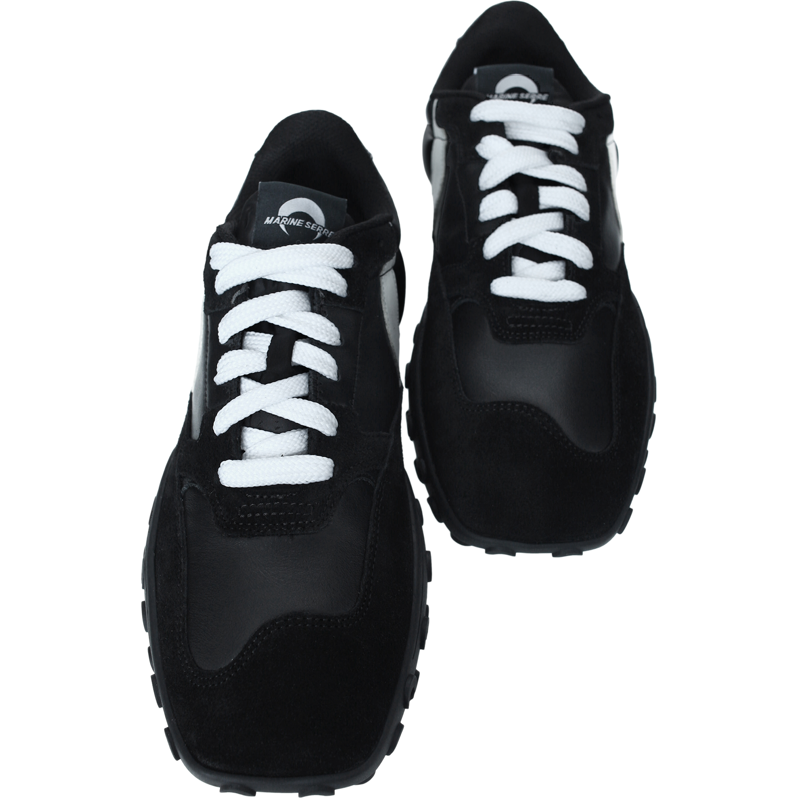 Shop Marine Serre Ms Rise 22 Square Toe Sneakers In Black