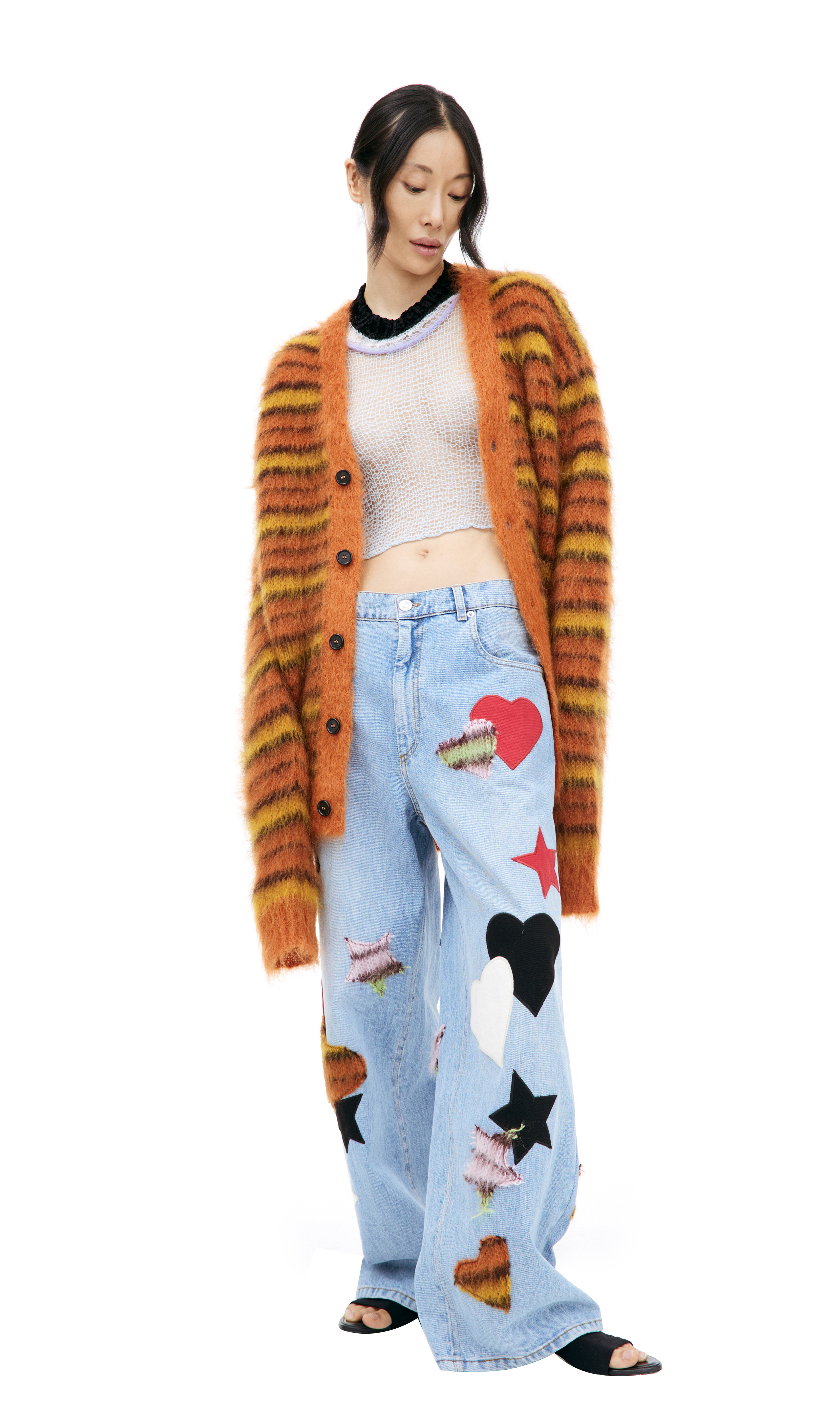 【送料&関税込】Marni Destroyed Effect Striped Cardigan Marni Destroyed Effect Striped Cardigan | italist