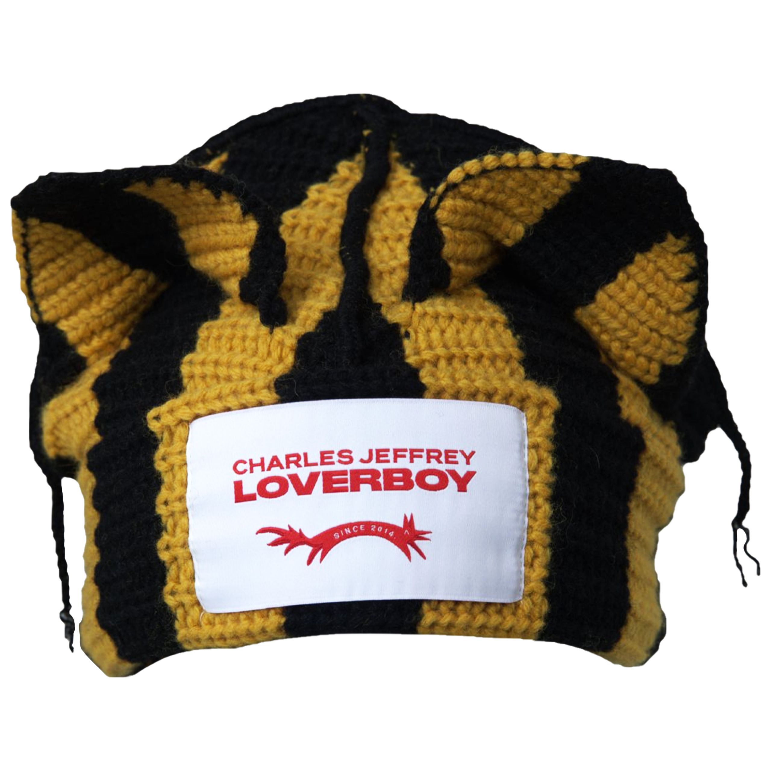 CHARLES JEFFREY LOVERBOY Striped knit beanie