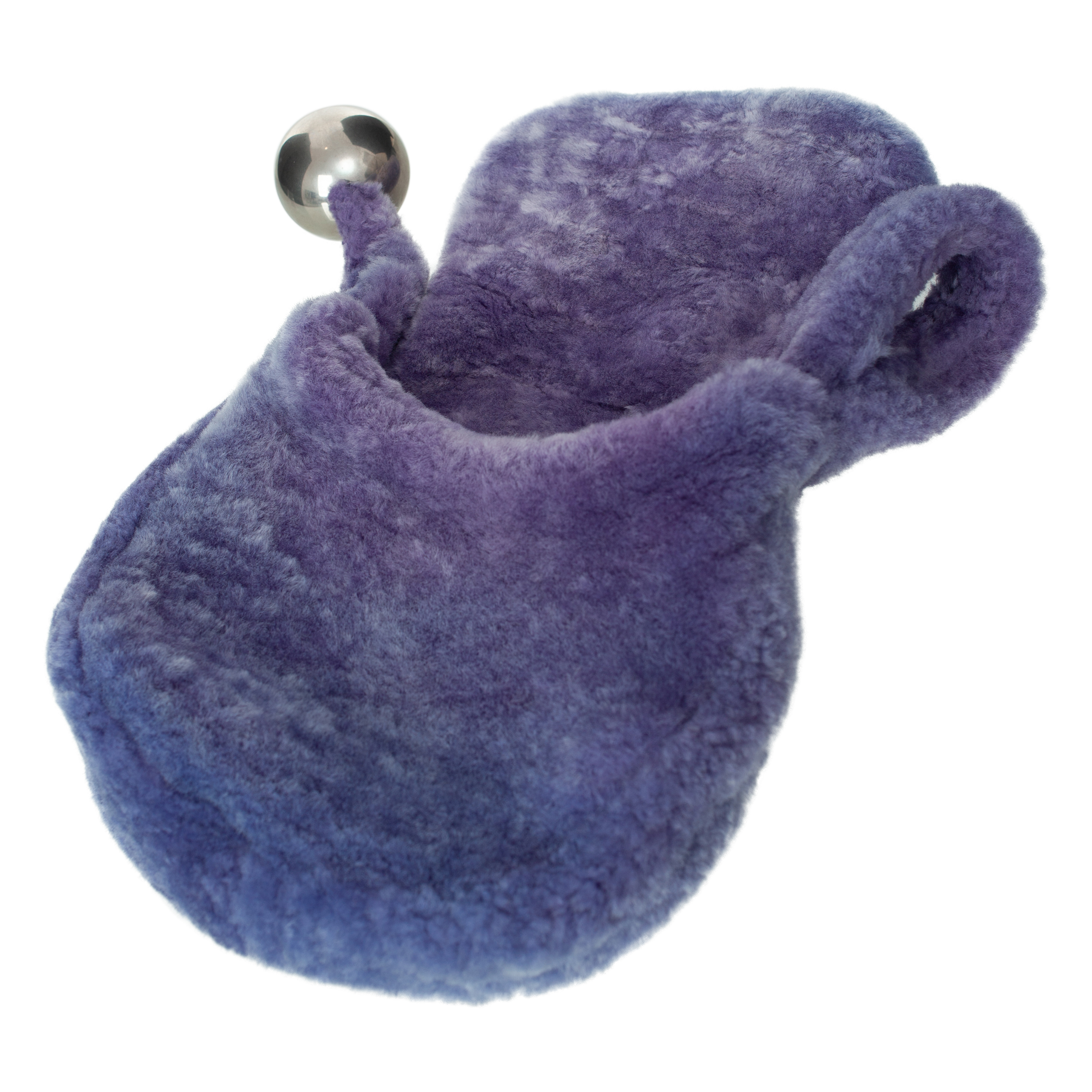 Shop Jil Sander Sphere Fur Bag In Purple