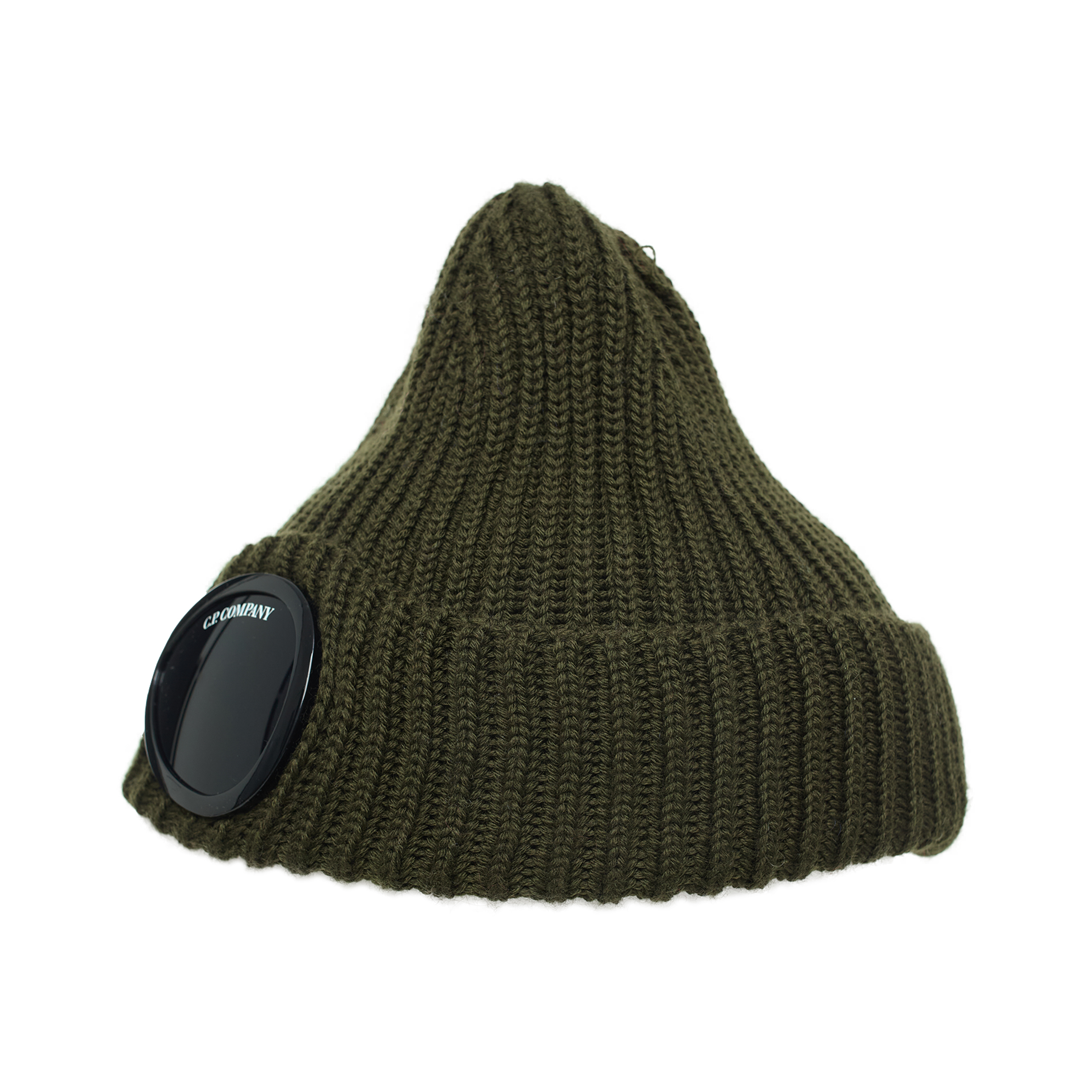 C.P. COMPANY WOOL BEANIE WITH LENSES