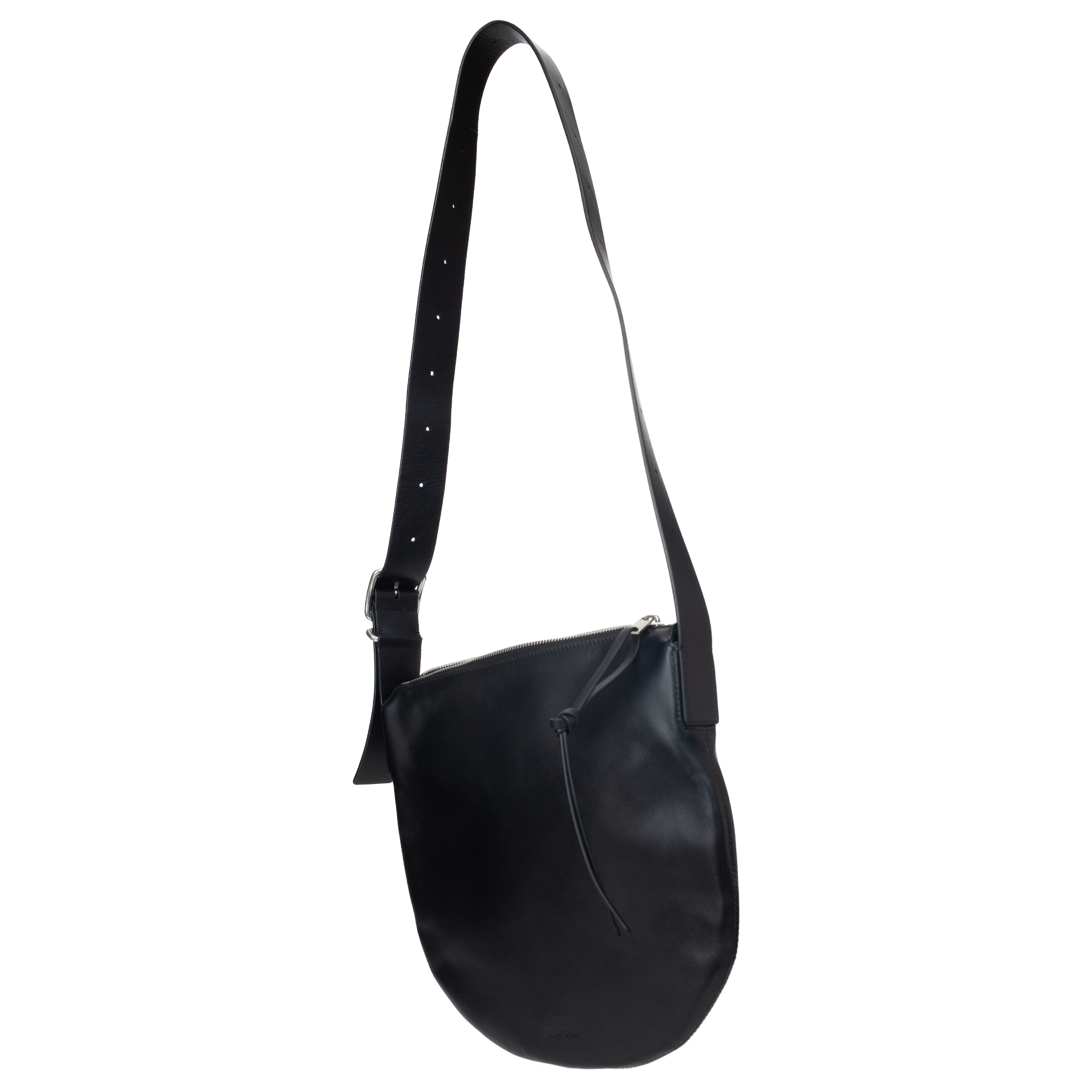 Buy Jil Sander women black moon small leather bag for €1,537