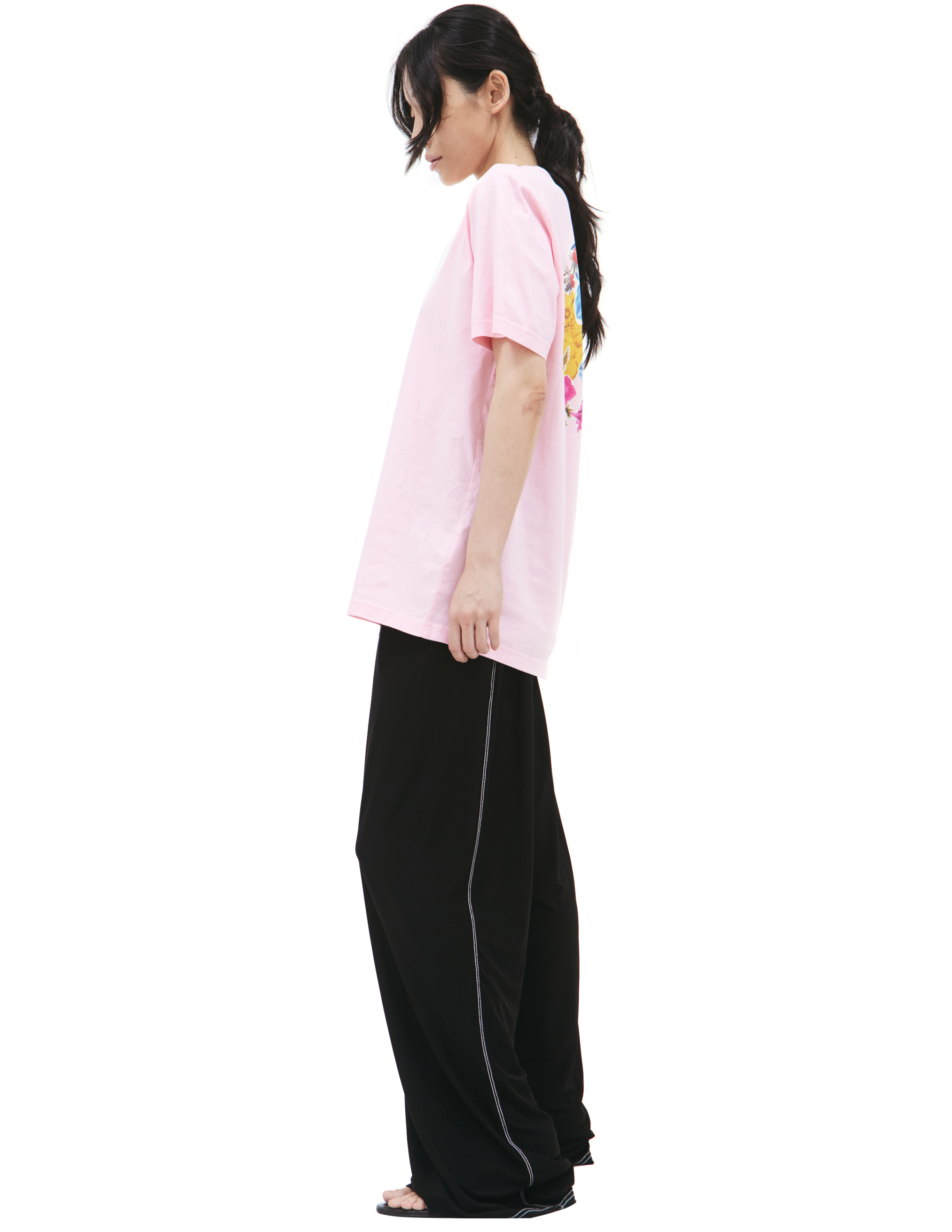 Shop Marni Printed Cotton T-shirt In Pink