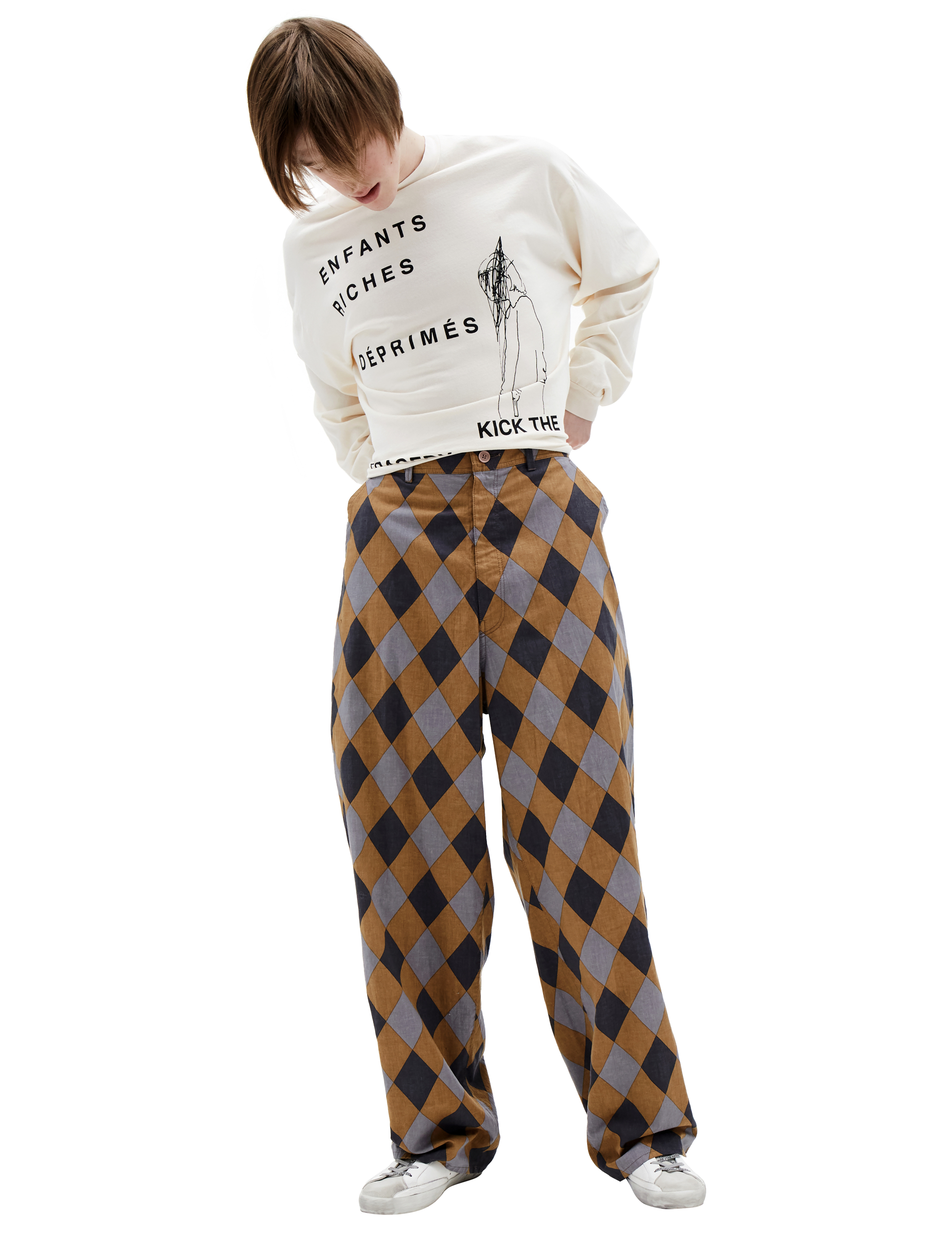 Undercover Wide-leg Trousers In Multicolor