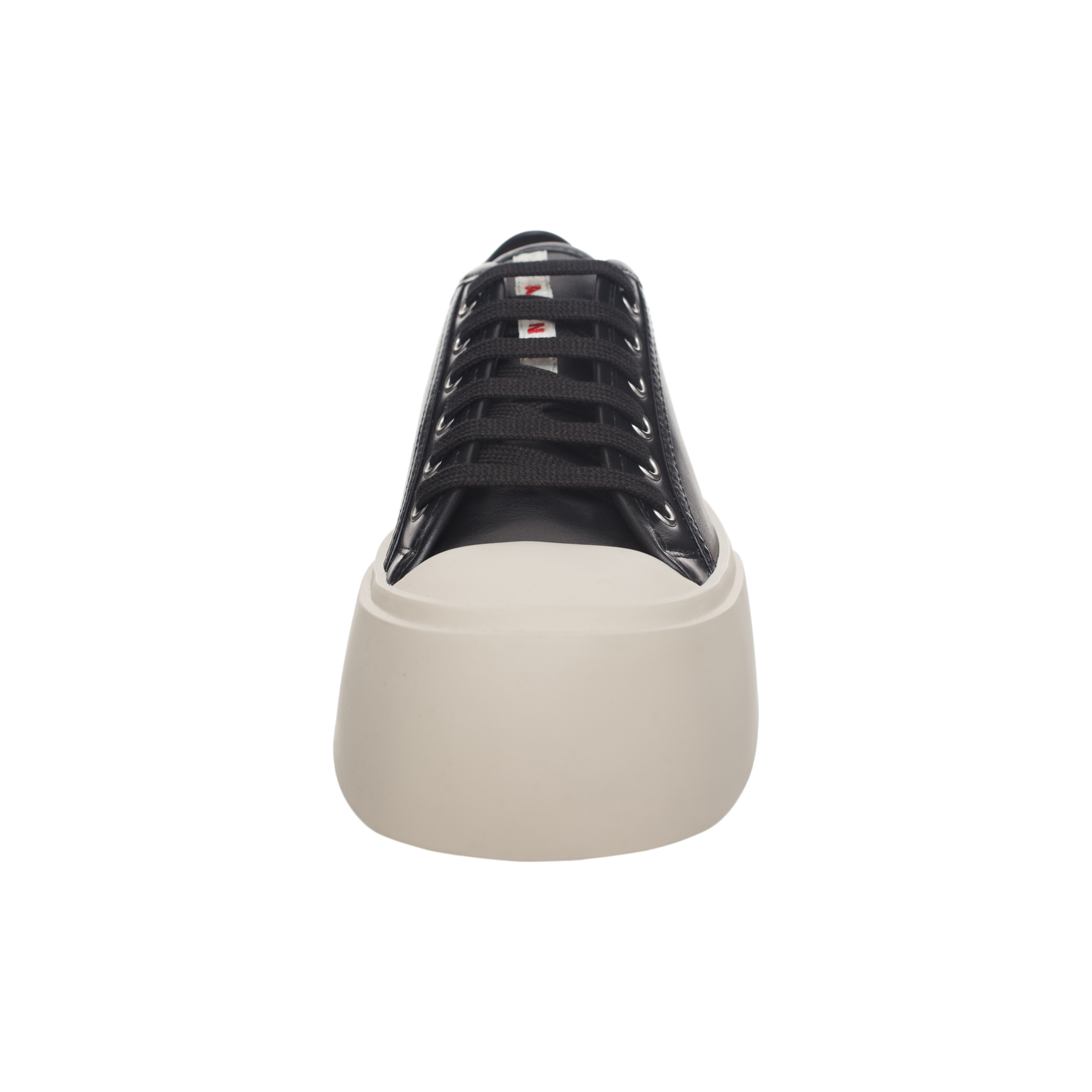 Shop Marni Leather Pablo Sneakers In Black