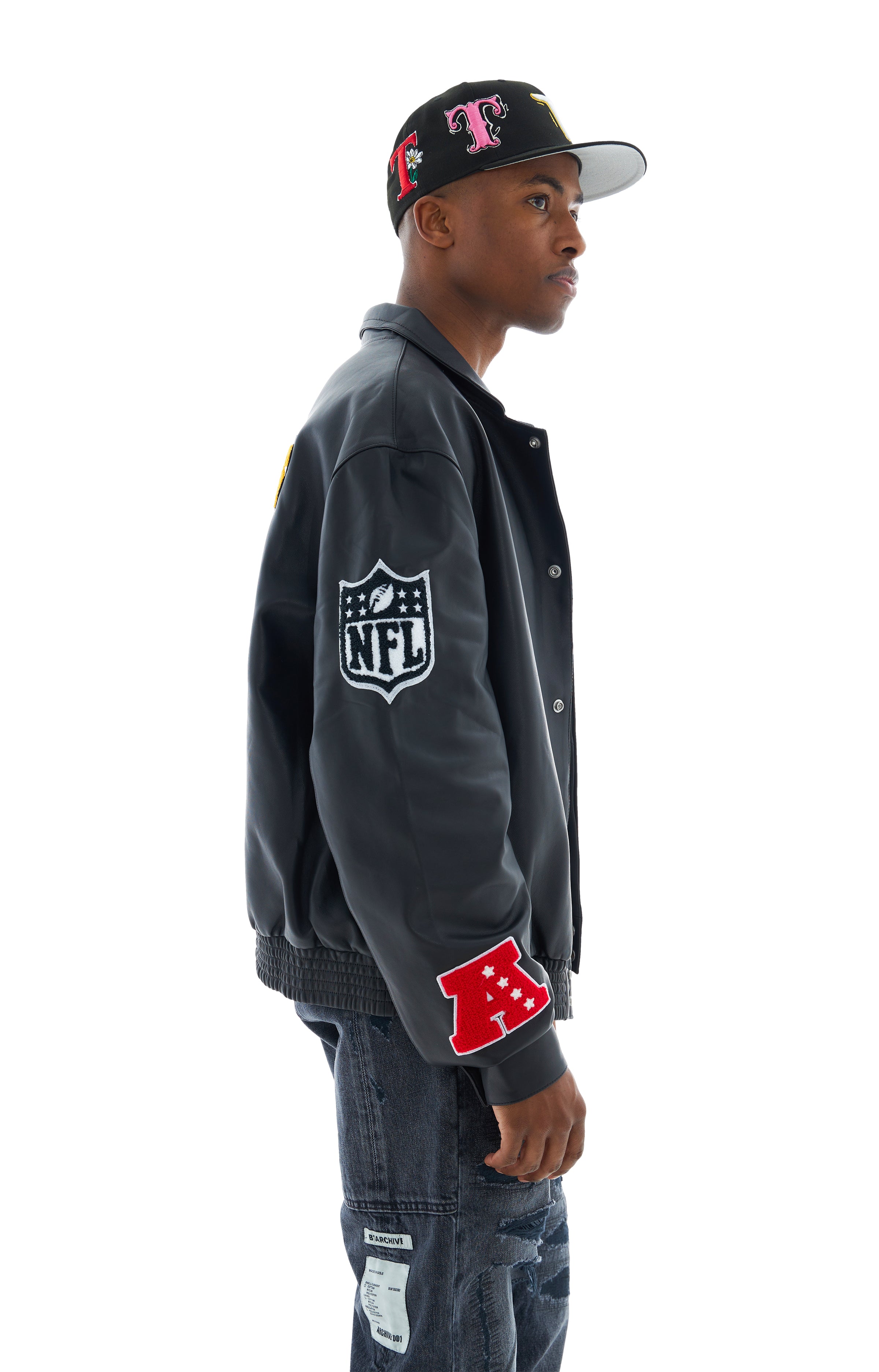 Jeff Hamilton Steelers Bomber Jacket In Black