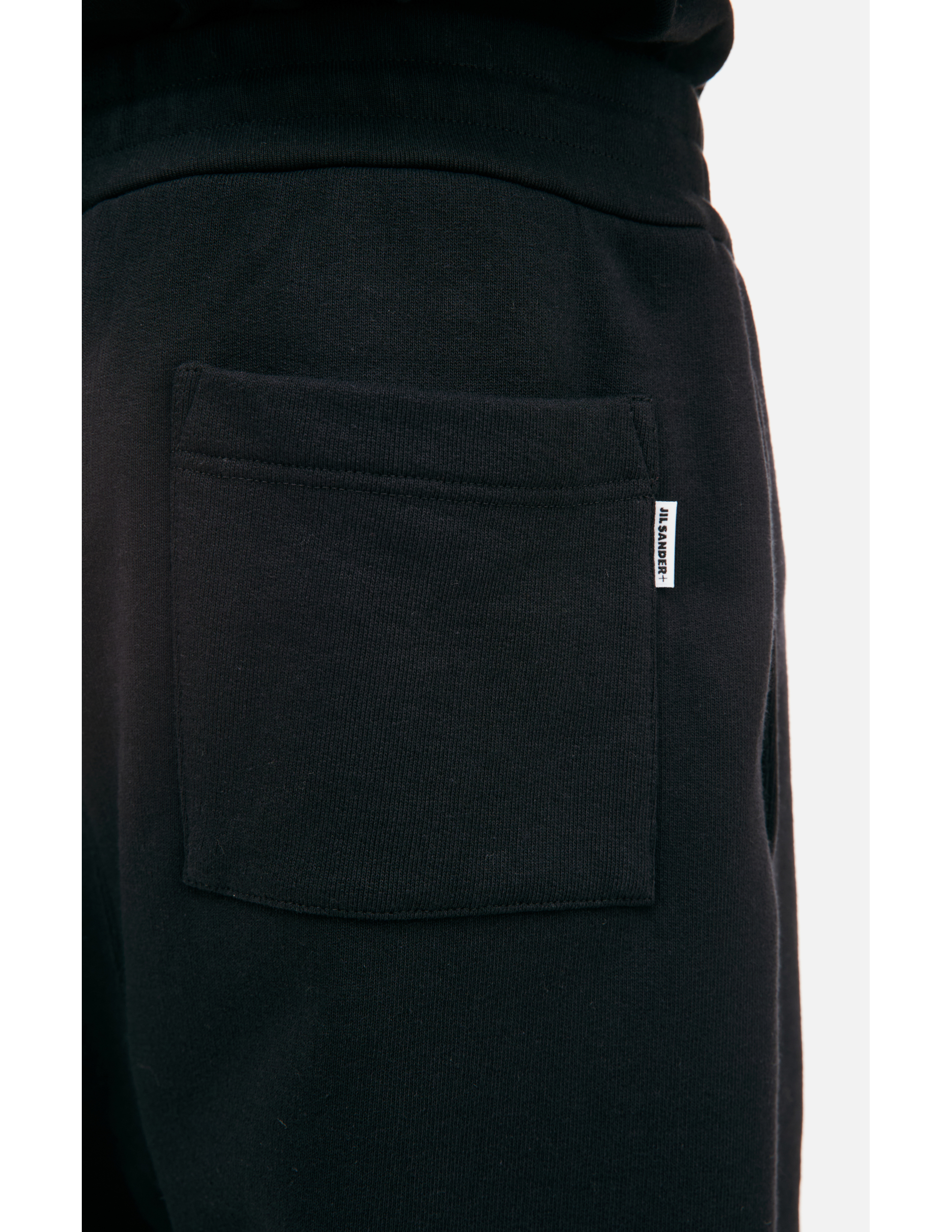 Shop Jil Sander Black Cotton Sweatpants