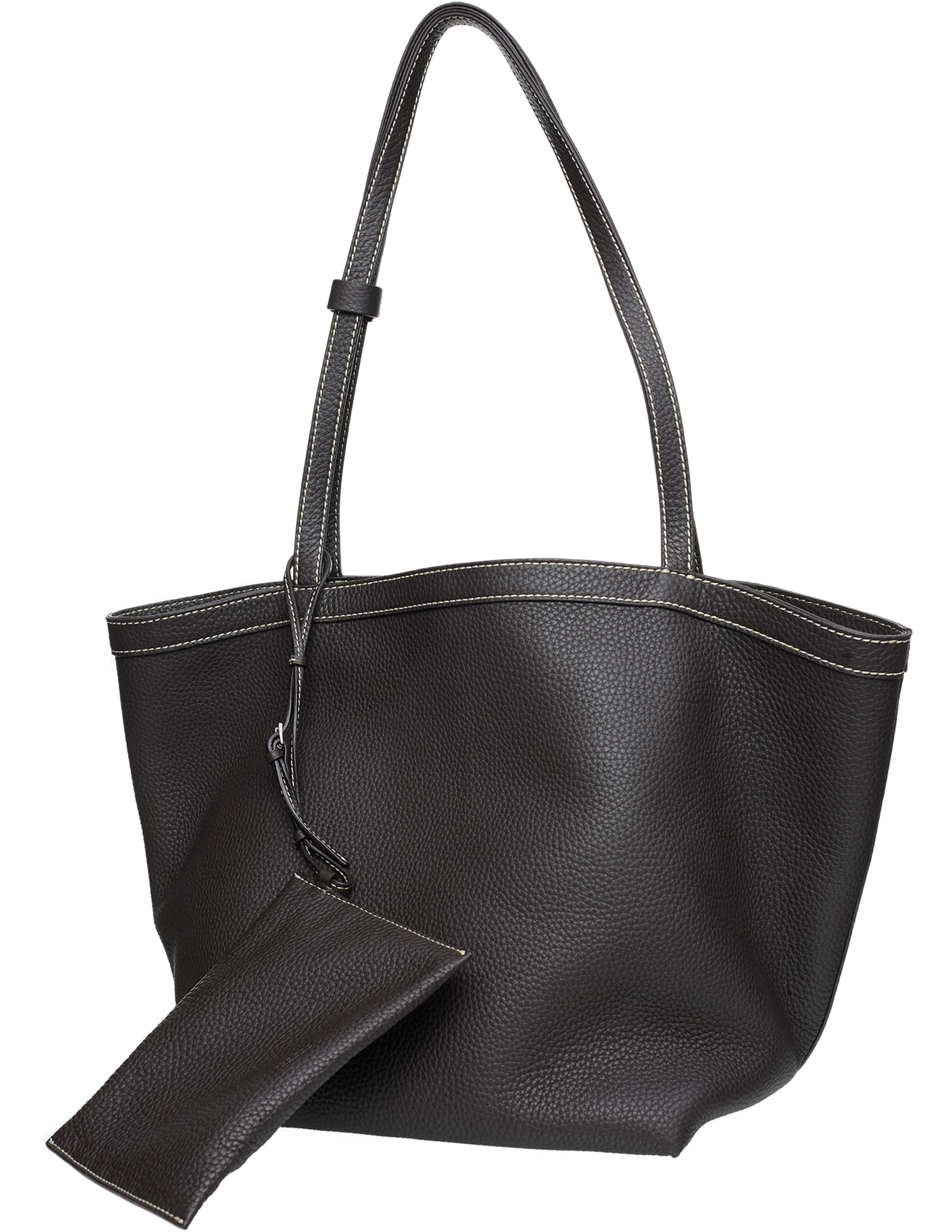 The Row Park Tote Three Stitch Bag In Brown