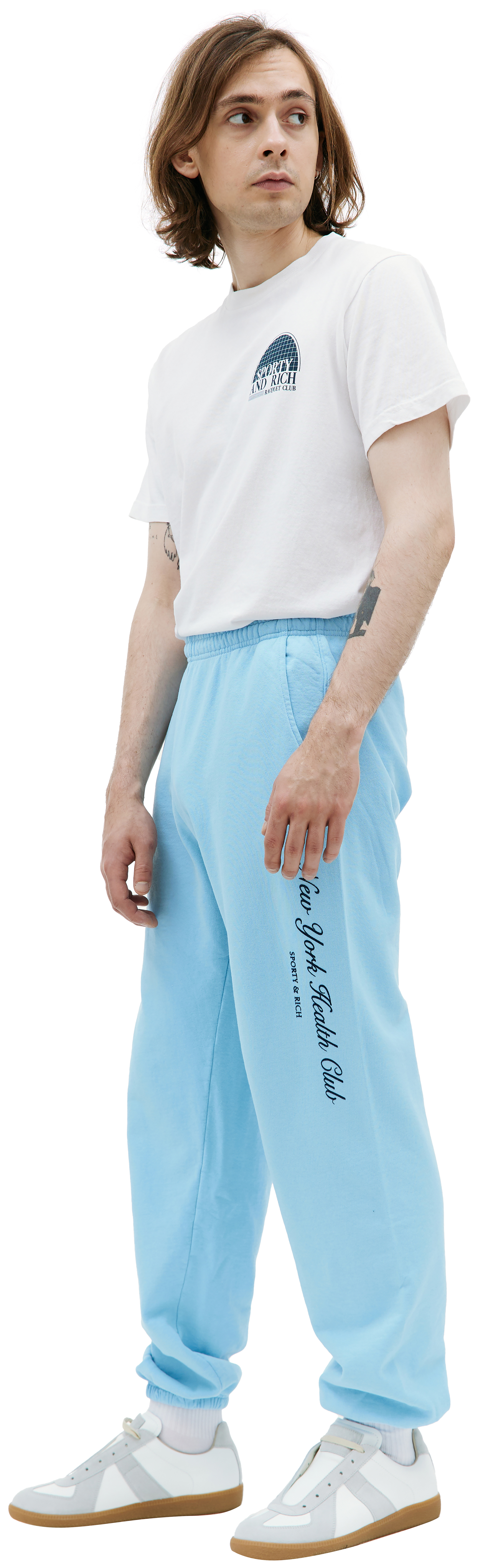 トレーナー+スウェット SPORTY&amp;RICH  UPPER EAST SIDE SWEATPANTS SERIFLOGOSOFTSWEATPANTHEATHERG