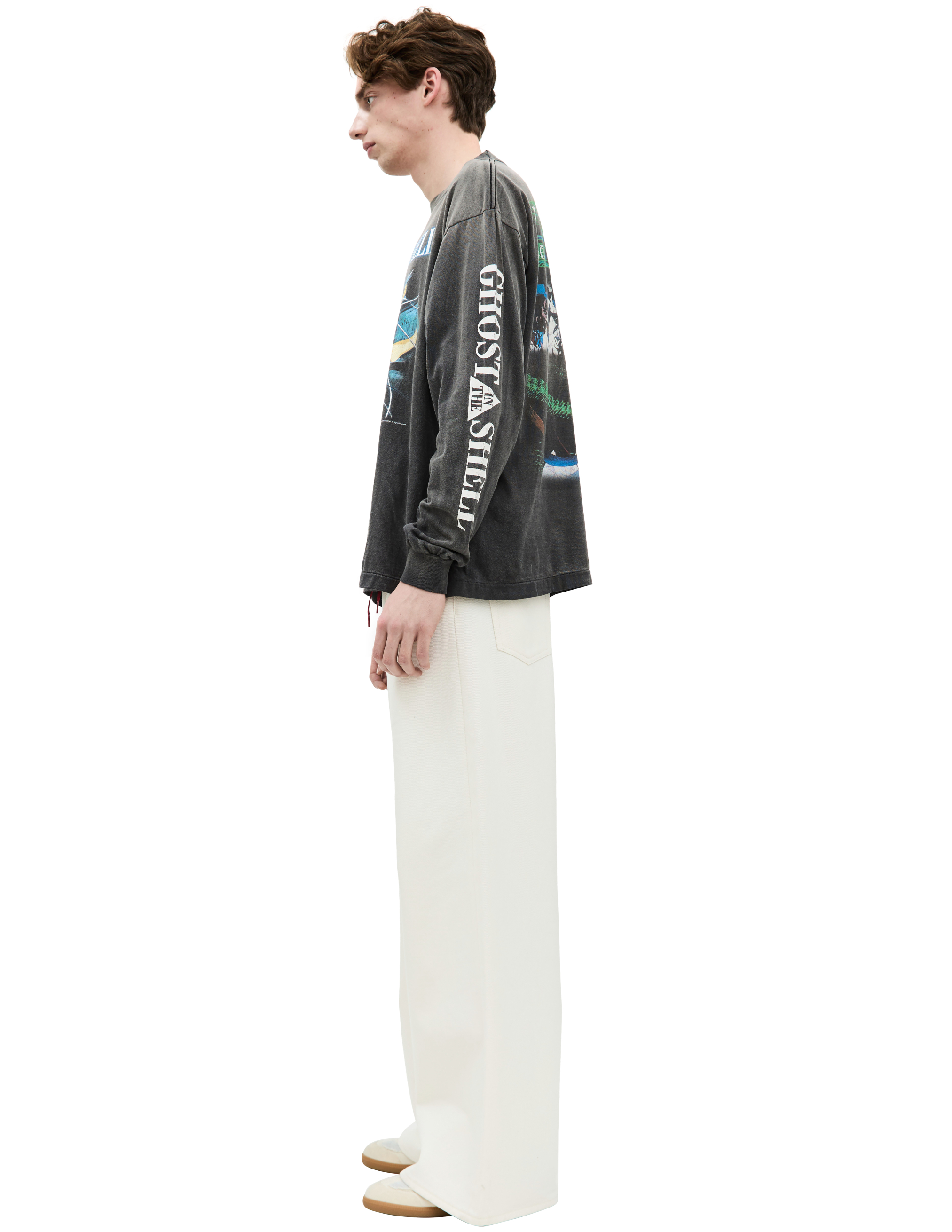 Saint Mxxxxxx X Ghost In The Shell Longsleeve In Grey