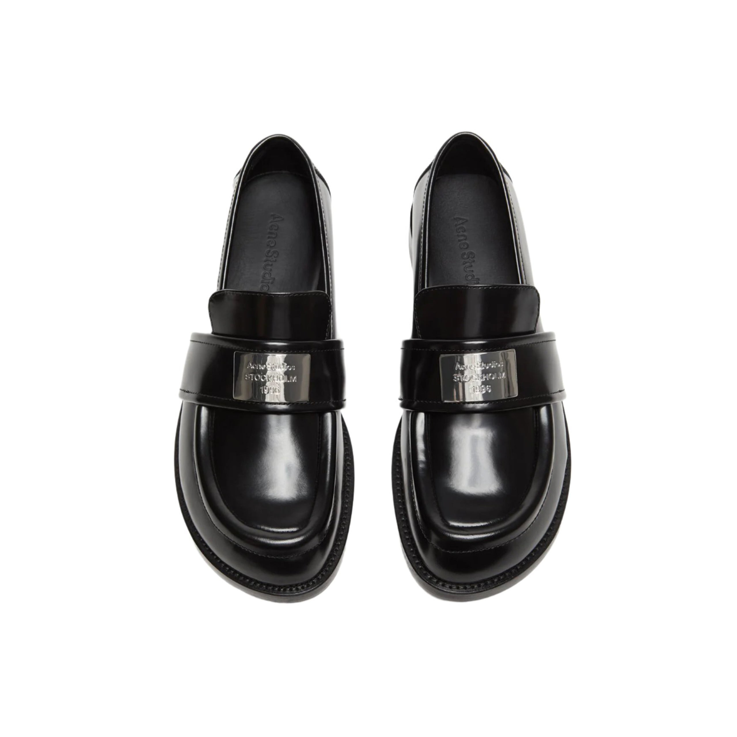 Acne Studios Women Leather Loafers In Black