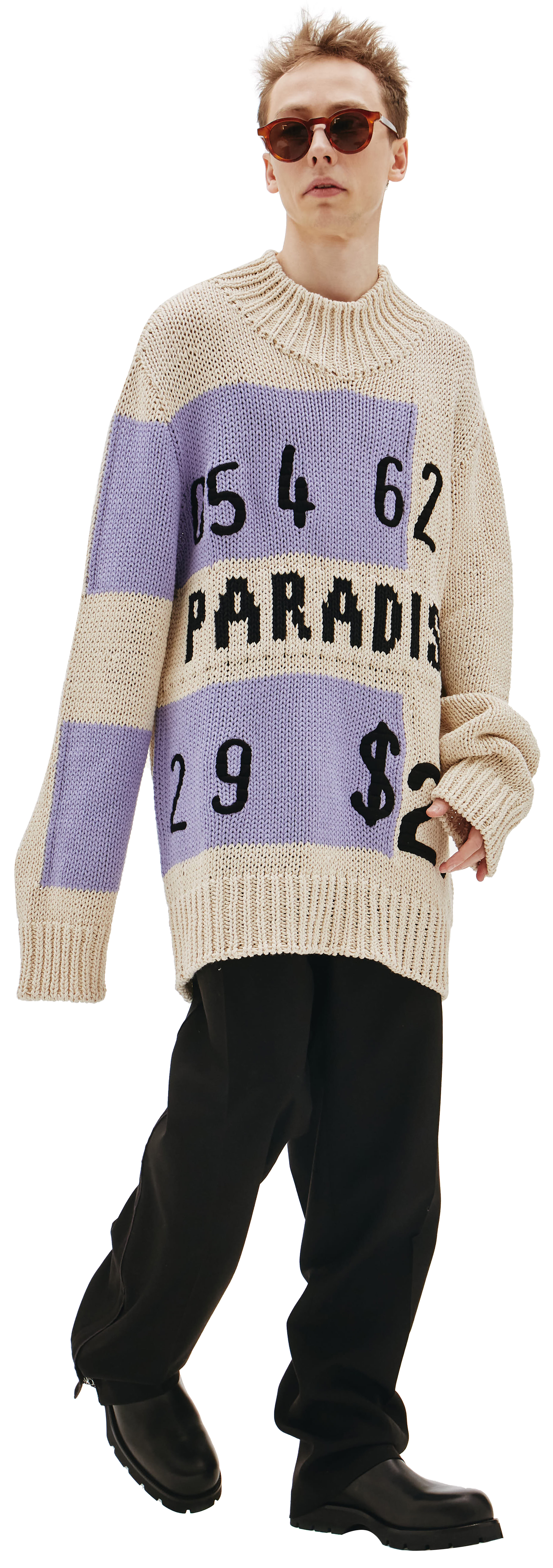 JIL SANDER 19aw PATCHWORK SWEATER サイズ44 19aw SWEATER SANDER PATCHWORK JIL サイズ44