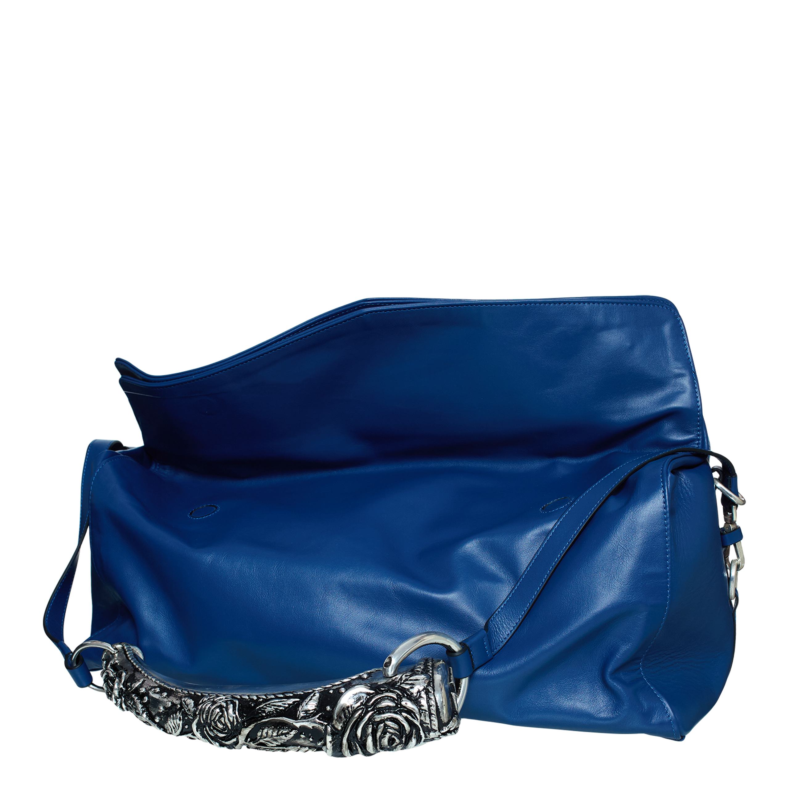 Shop Enfants Riches Deprimes Weekend Rose Handle Bag In Blue