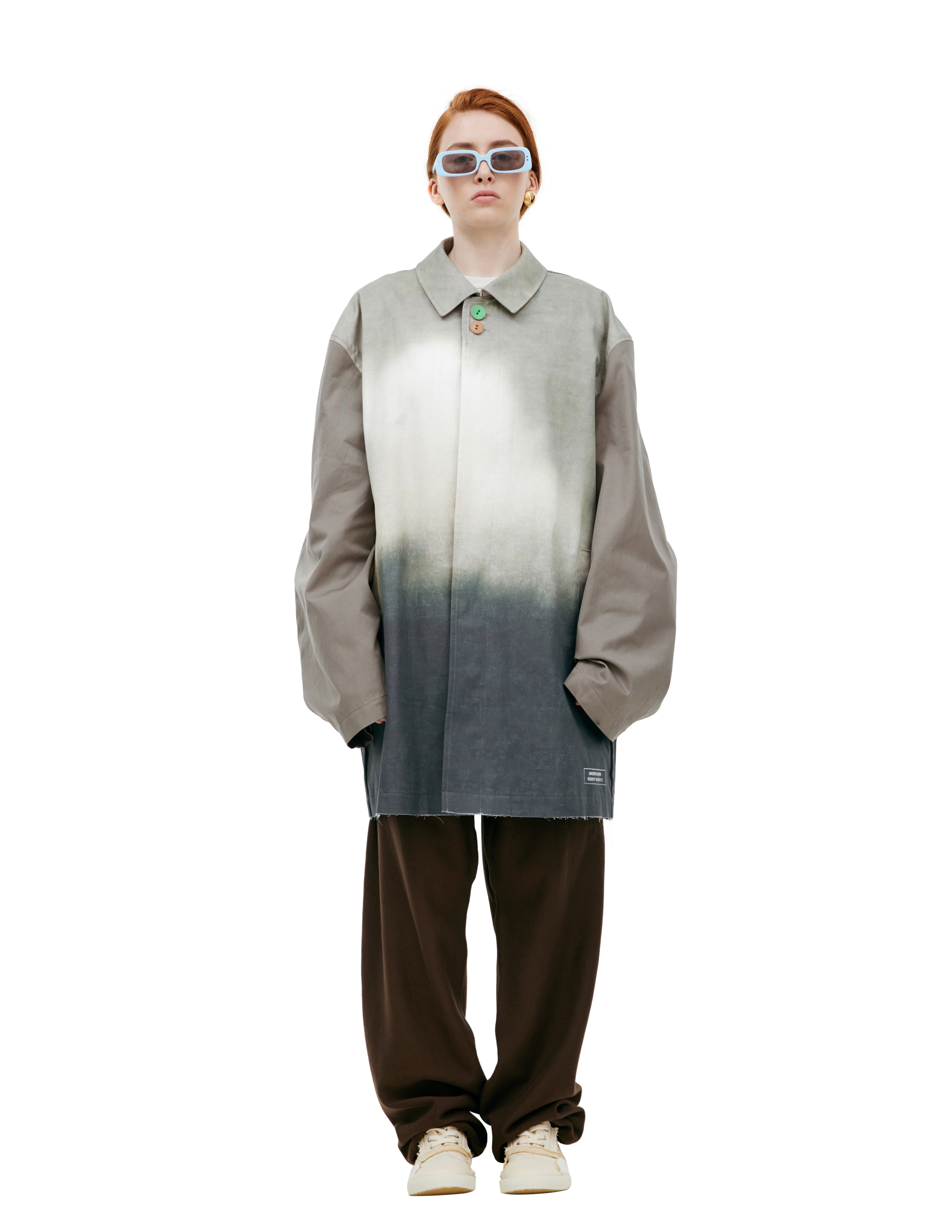 UNDERCOVER COAT WITH CONTRASTING BUTTONS