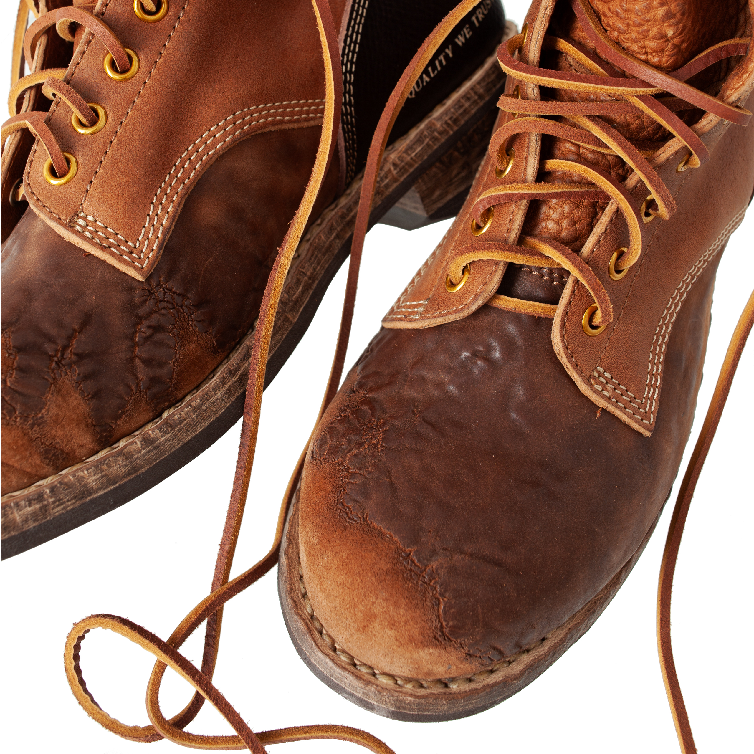 Buy visvim men brown poundmaker folk leather boots for $1,670