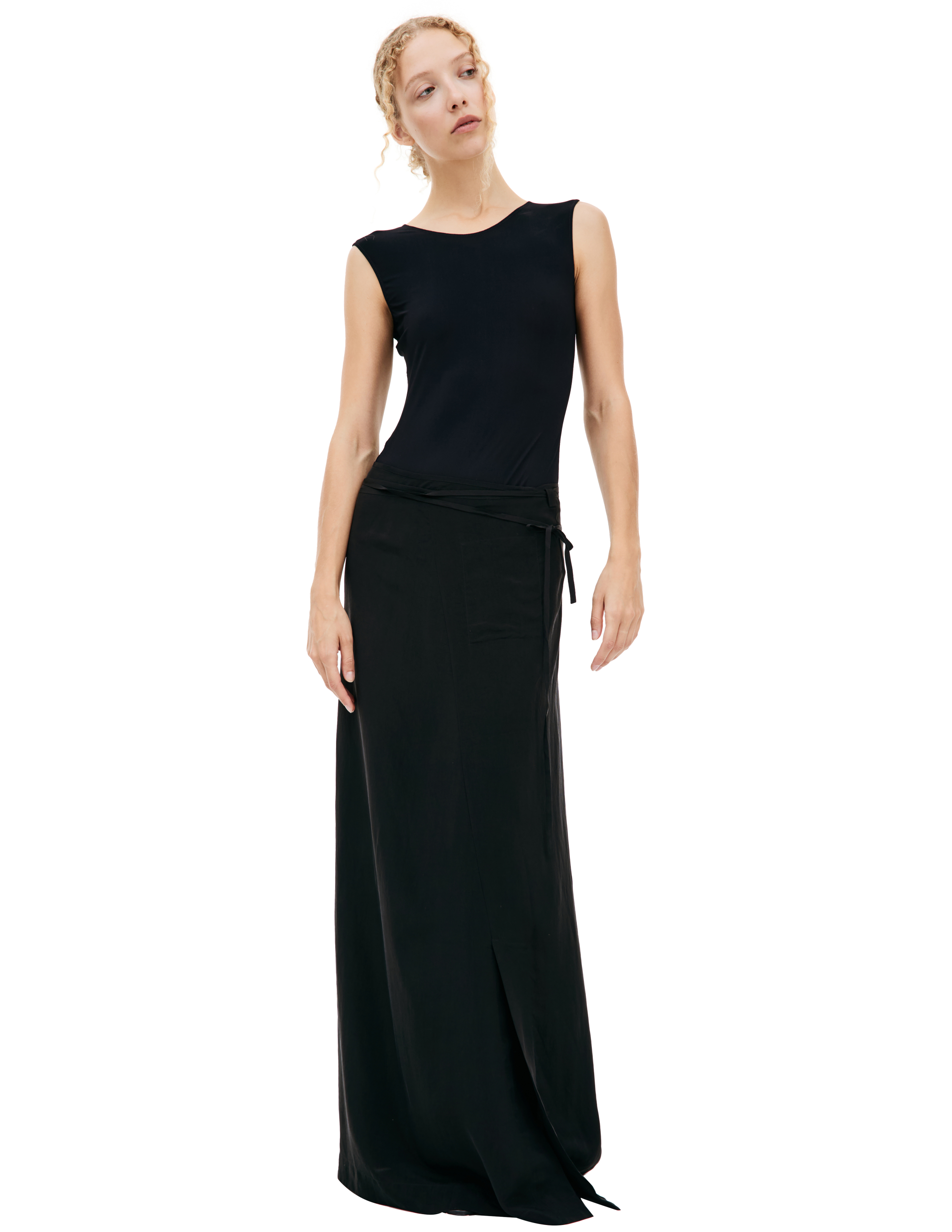 Shop Ziggy Chen Black Maxi Skirt