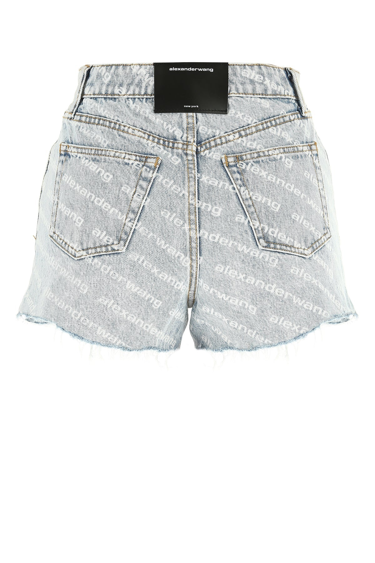 Alexander Wang Bite Logo Shorts In Gray