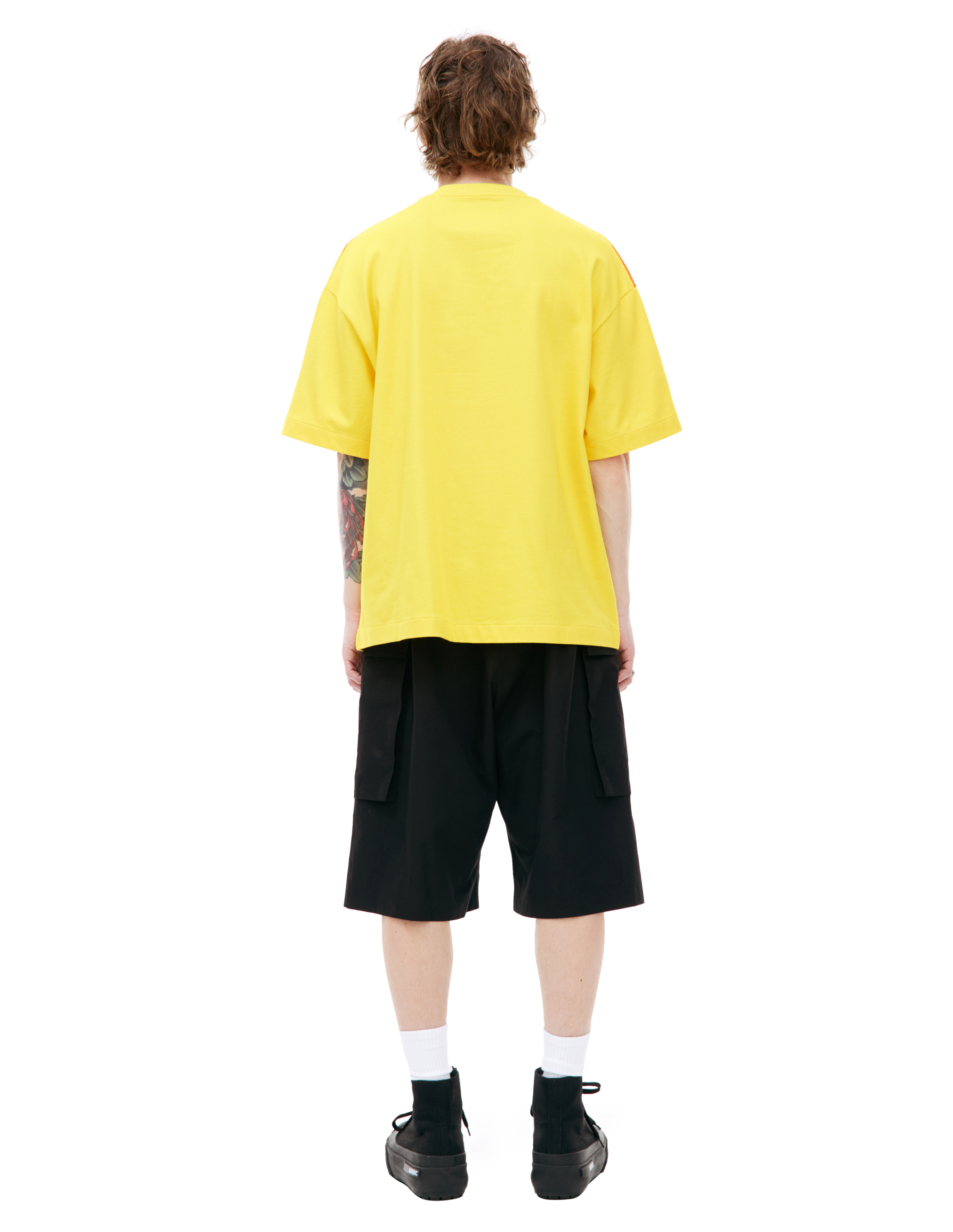 Shop Jil Sander Oversize Printed T-shirt In Yellow