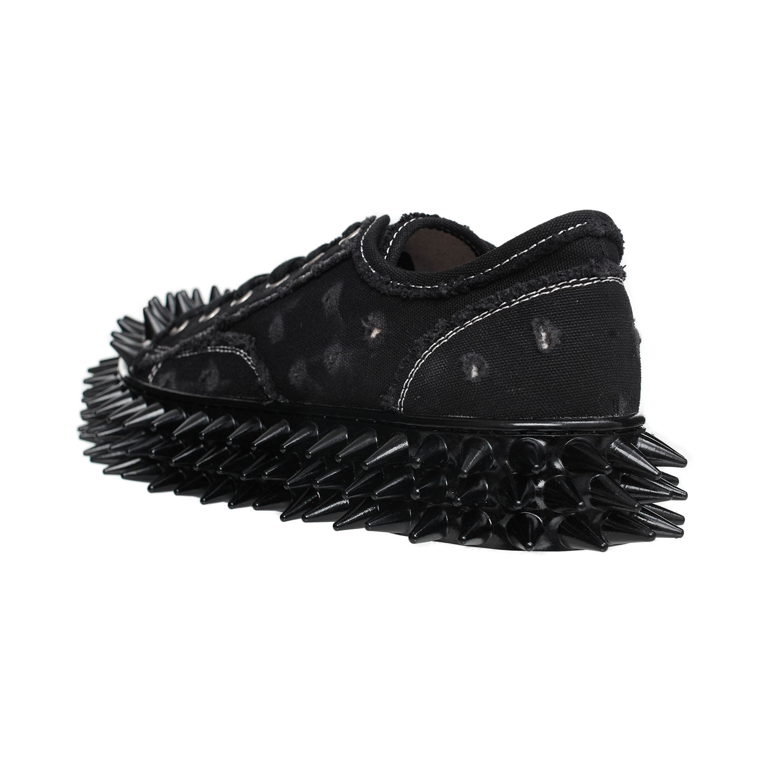 Buy Doublet men black spiky sneakers for $515 online on SV77