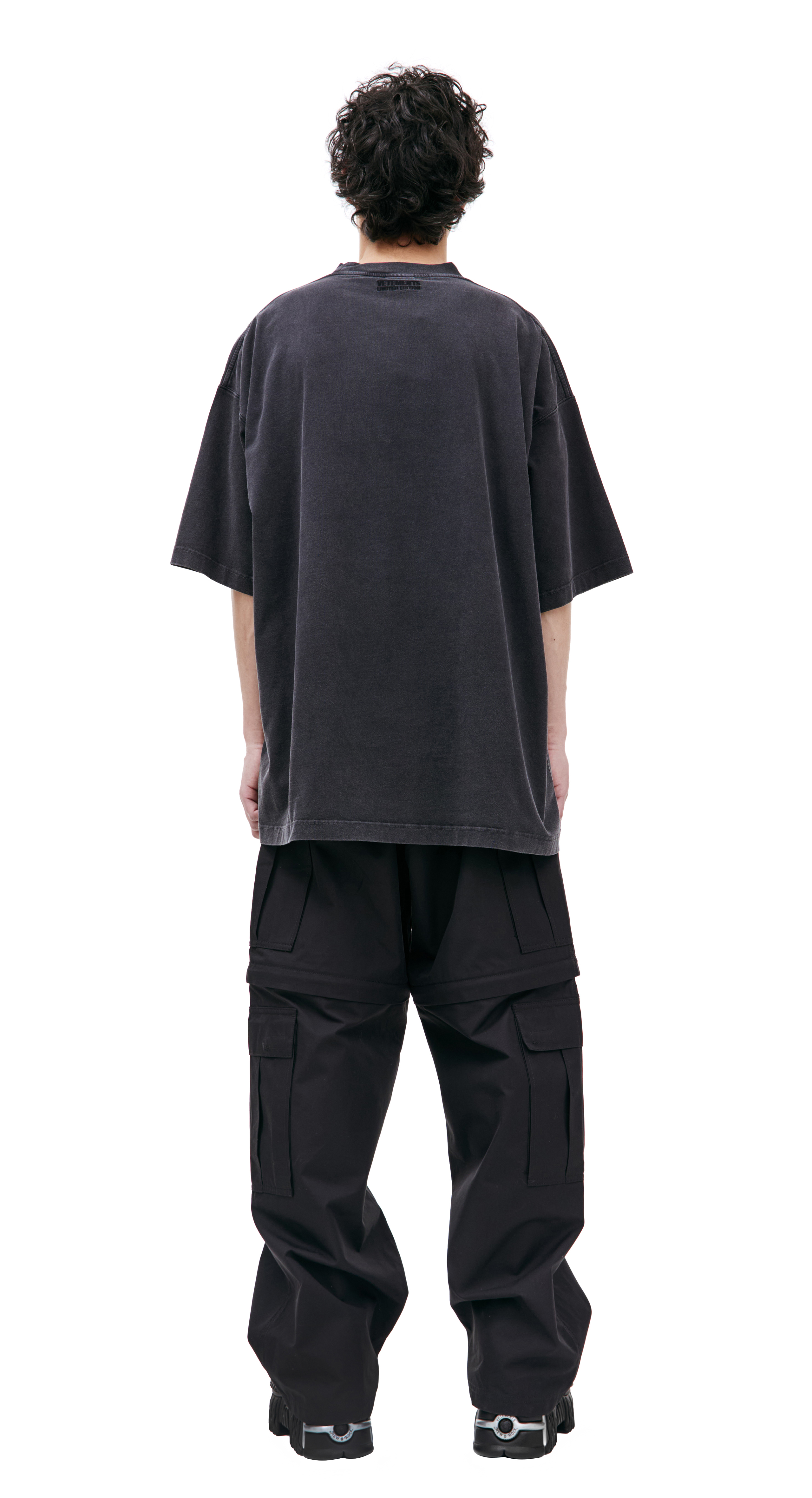 【関税込み】VETEMENTS ブラック Paris XXXL フーディ Paris Xxxl Hoodie Washed Black | The Webster