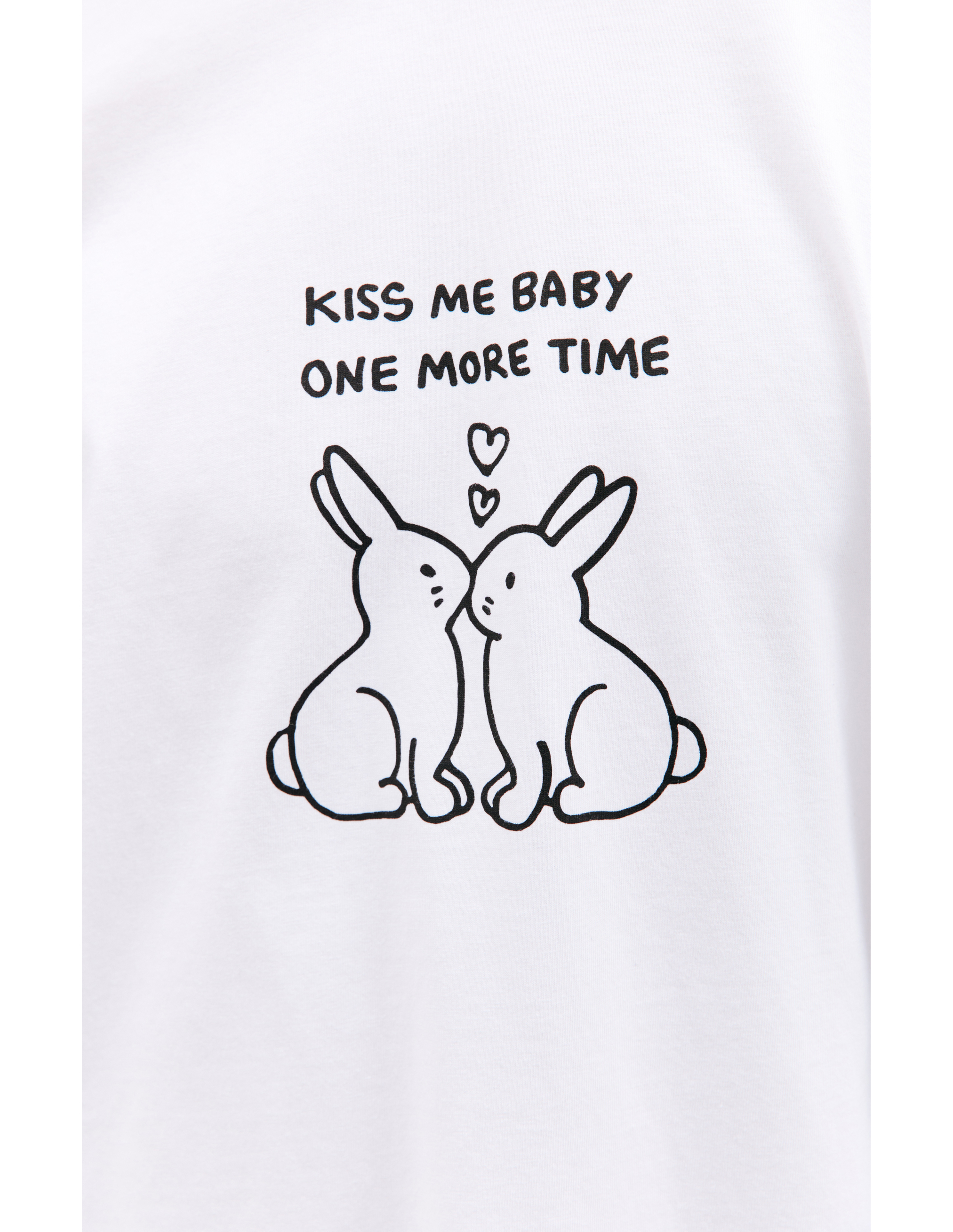 Shop Vetements Kissing Bunnies Printed T-shirt In White