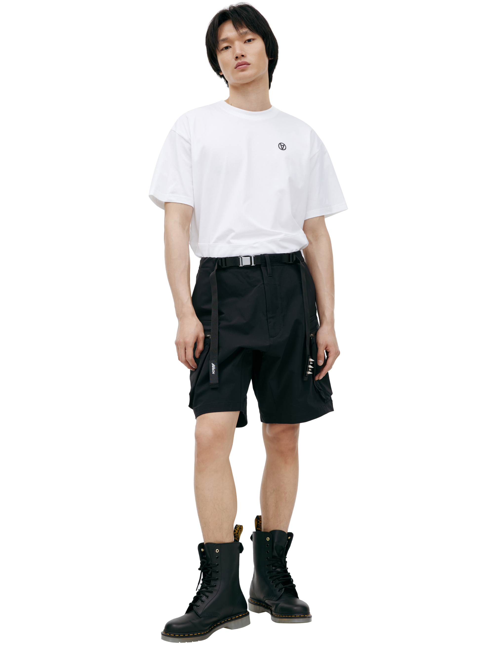 Acronym Cargo Shorts With Belt In Black