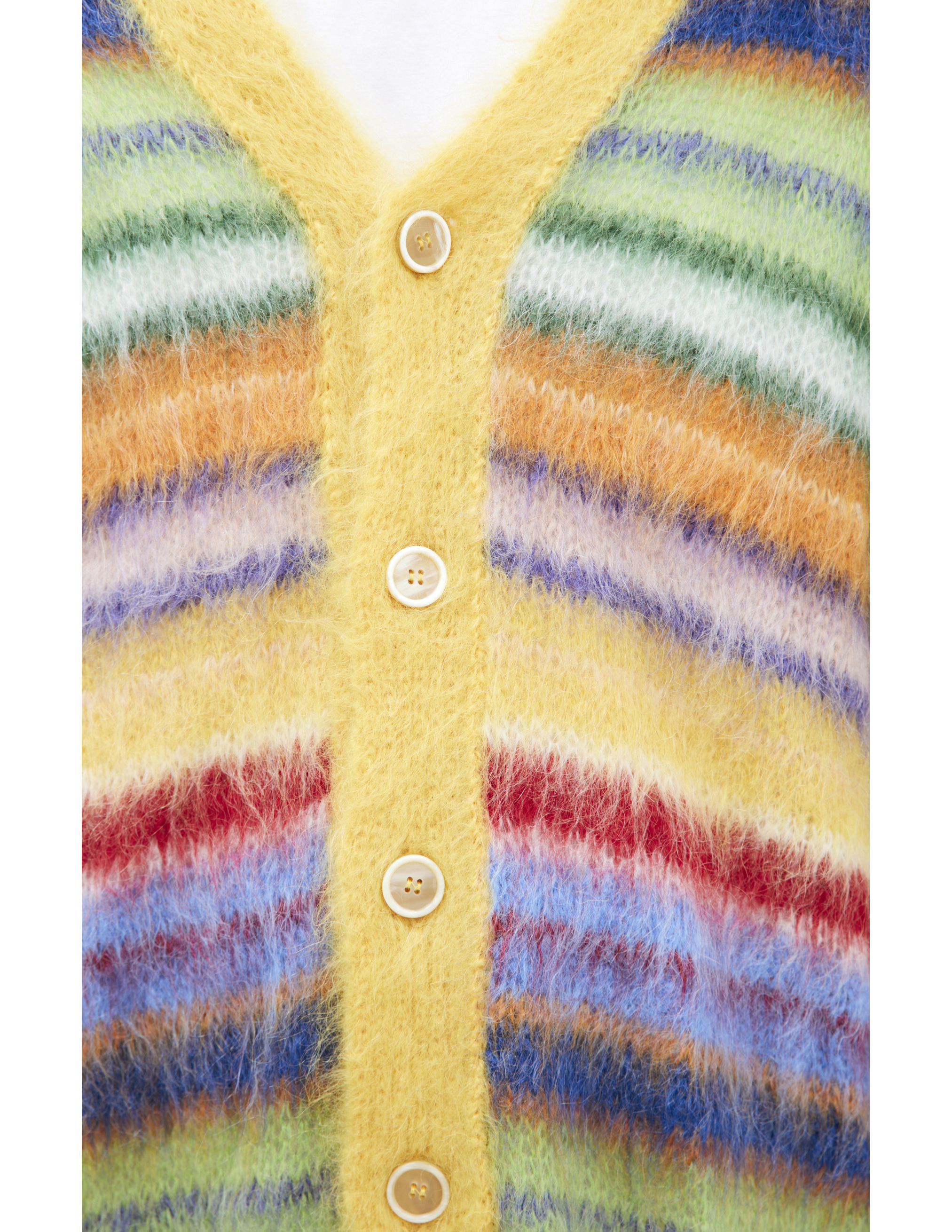 MARNI STRIPED MOHAIR CARDIGAN 