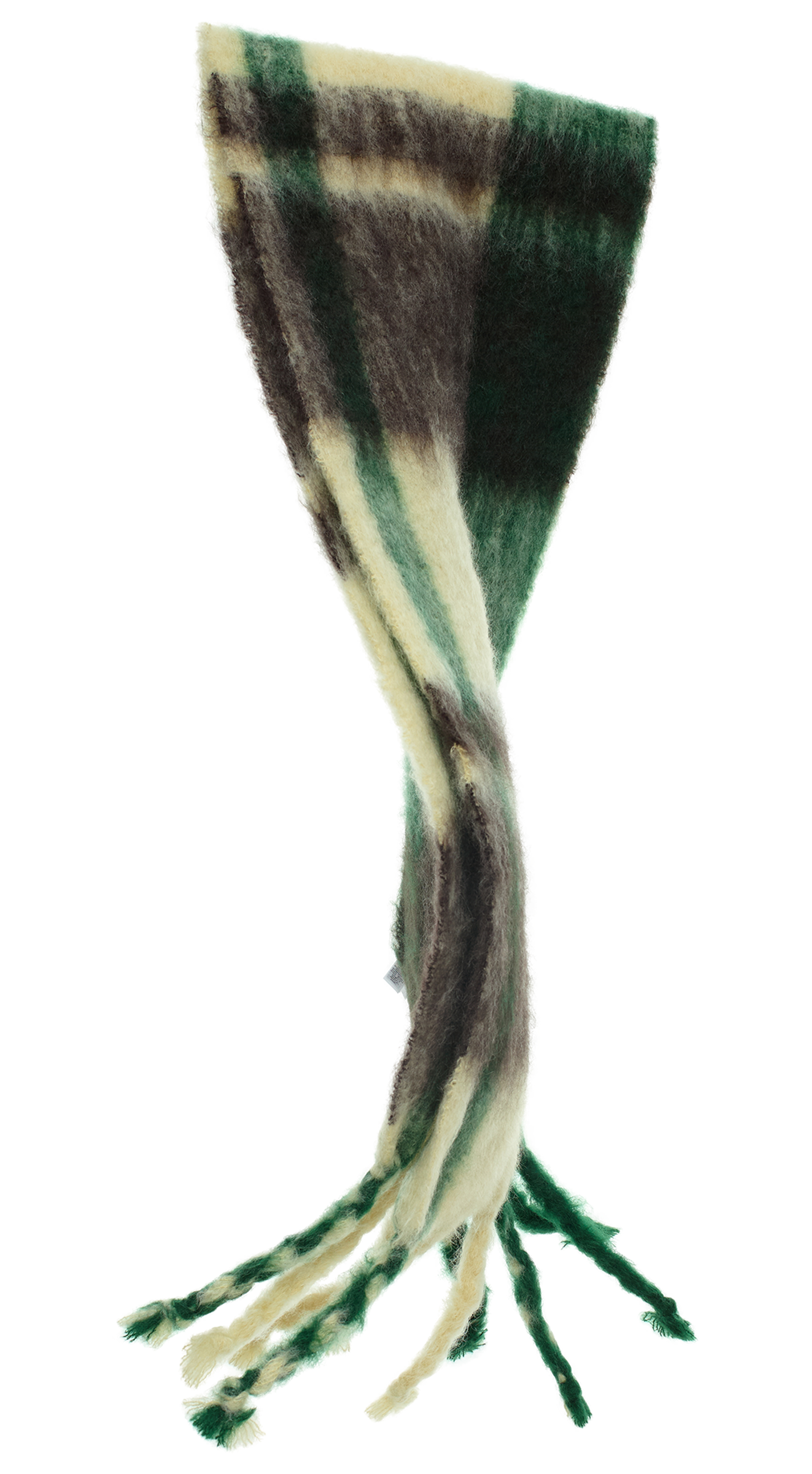 Buy Jil Sander men green combination mohair scarf for $305 online