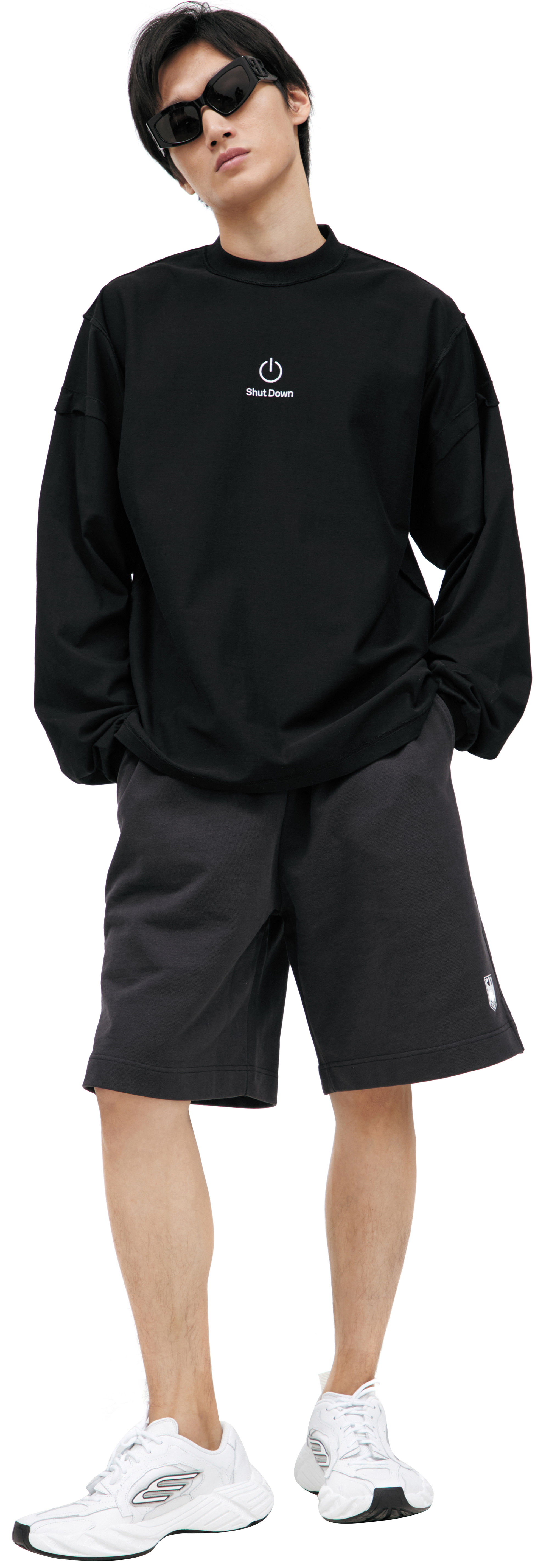 Buy VETEMENTS men black shut down longsleeve for $468 online on