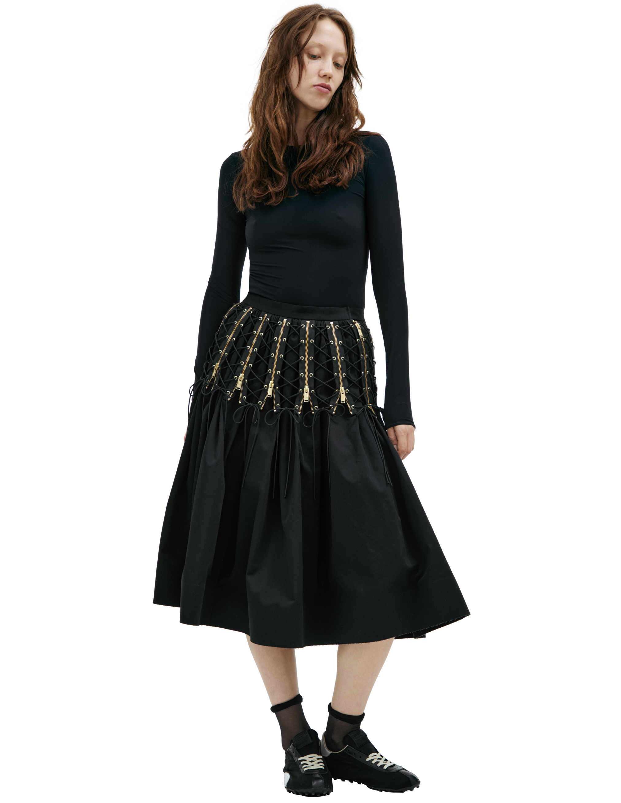 Lace-up skirt