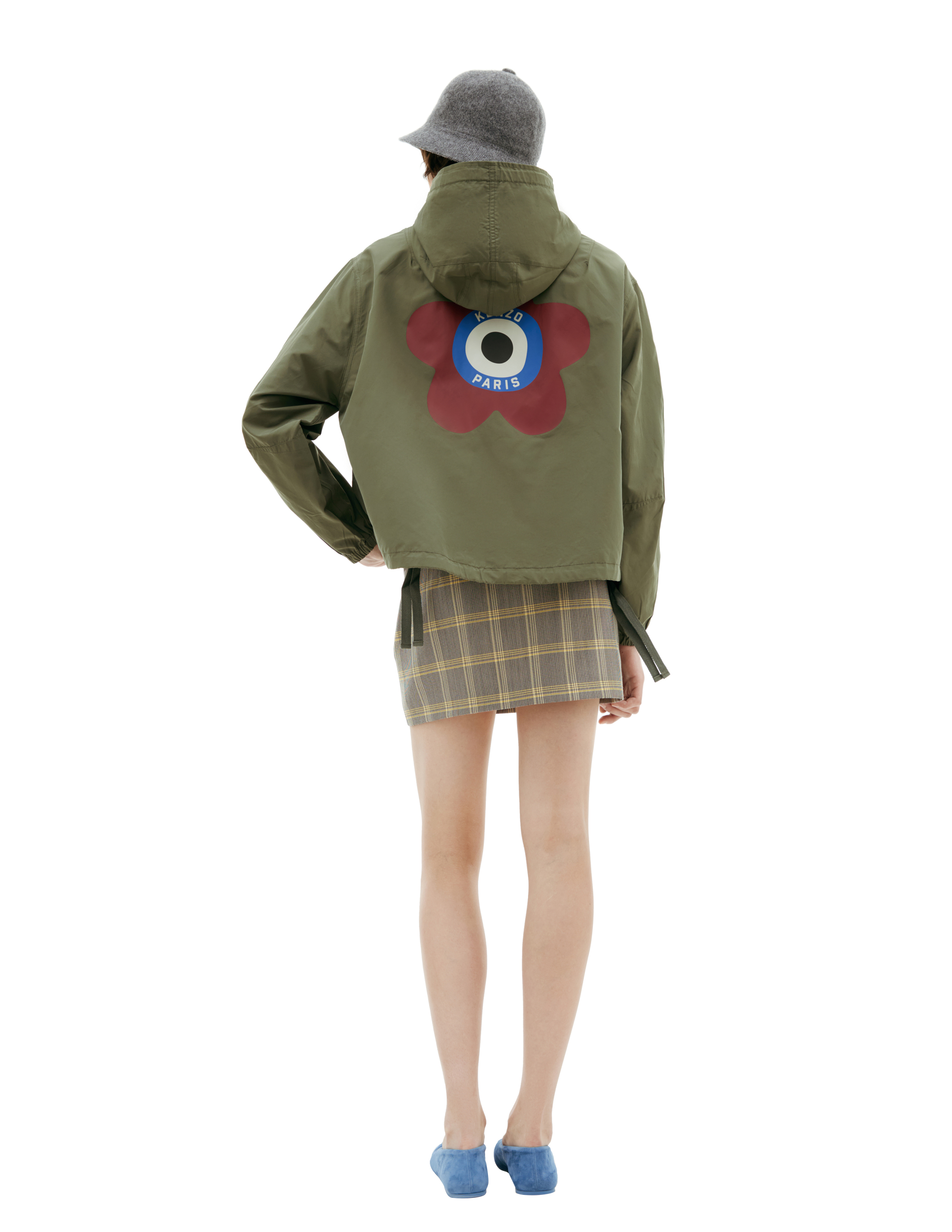 Kenzo Jacket With Patch Pockets In Khaki