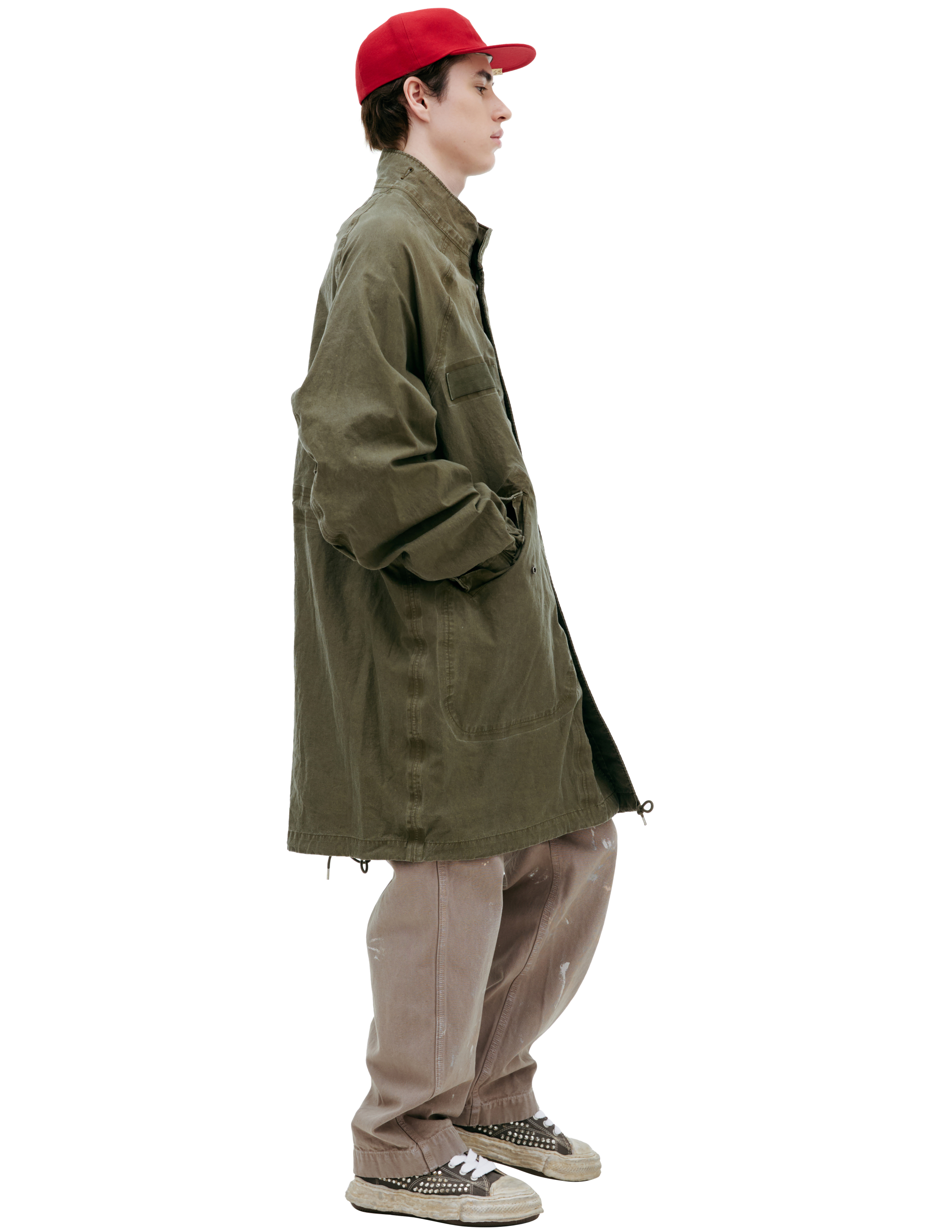 Visvim Хаки Парка На Молнии In Khaki