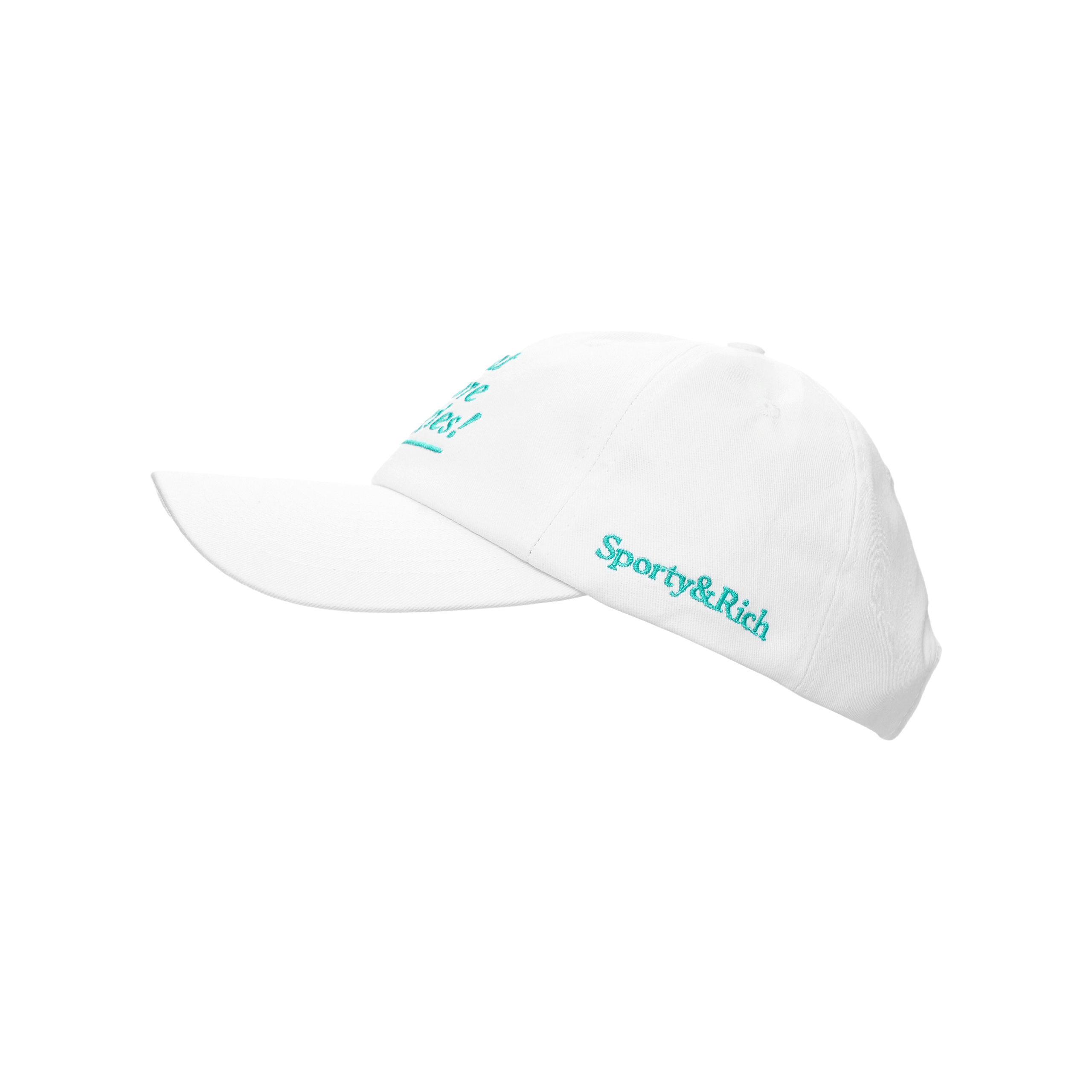 Shop Sporty And Rich 'eat More Veggies' Embroidered Cap In White