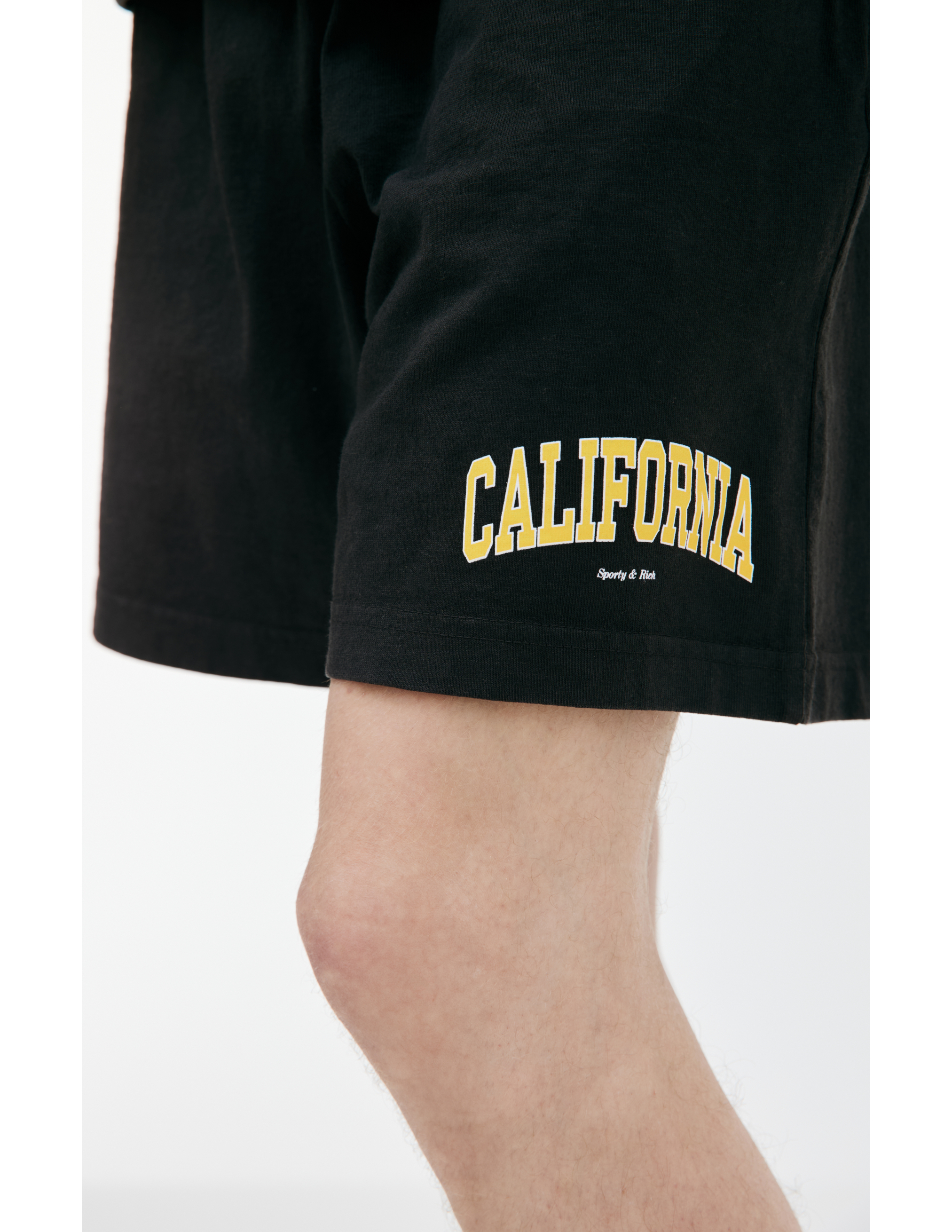 Sporty And Rich Faded California Gym Shorts With Back Pocket In Brown