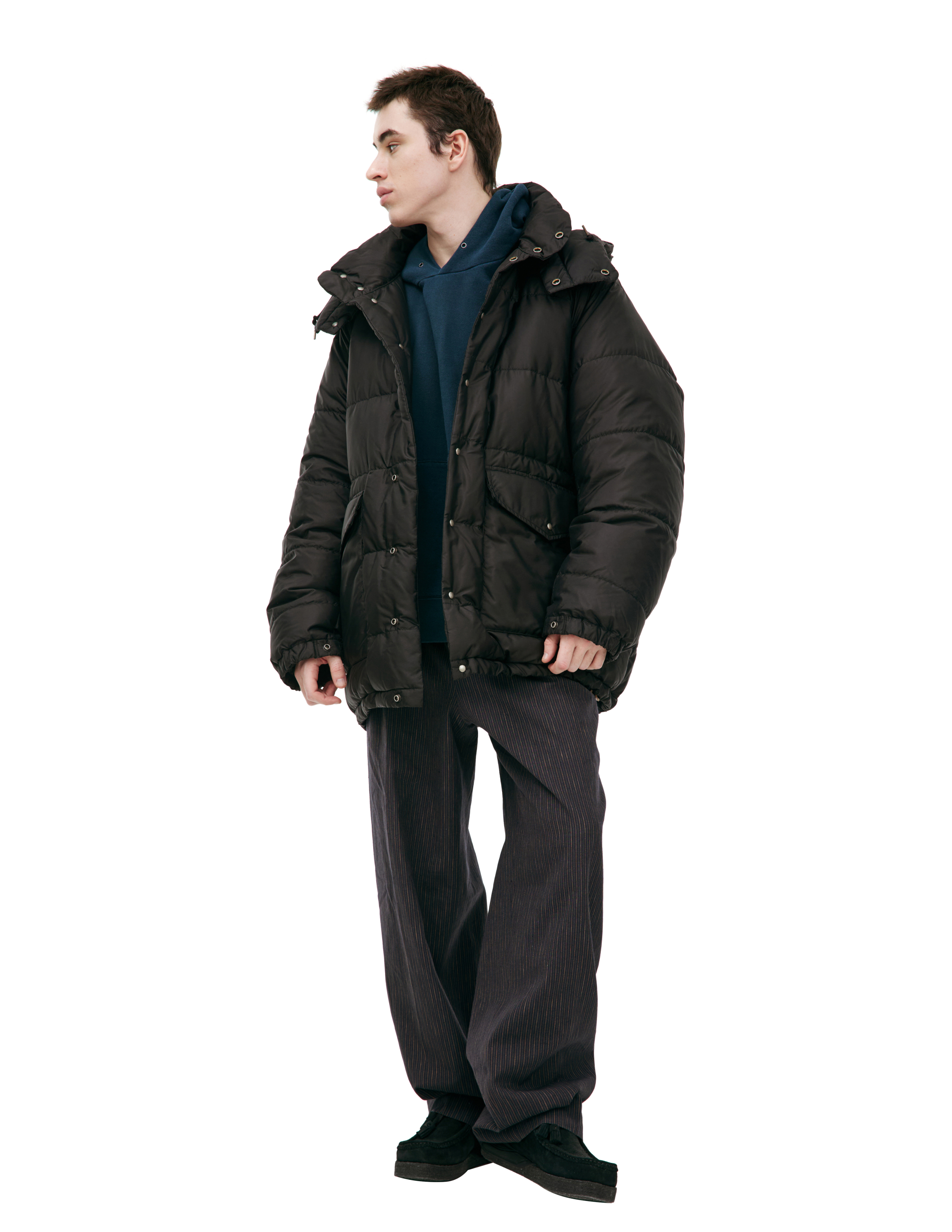 Visvim Kodiak Silk Down Jacket In Black