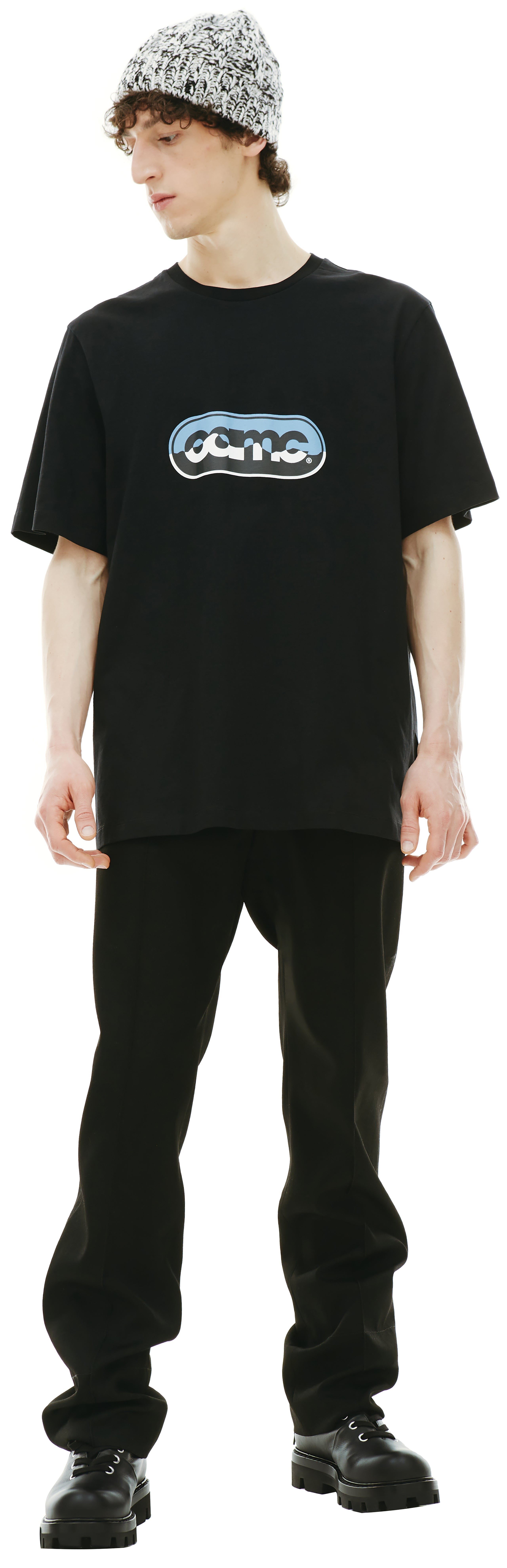 Tシャツ・カットソー OAMC Trail Short Sleeve T-Shirt Polvere 23E28OAJ08COT0074446 Buy OAMC men jersey trail t-shirt for $145 online on SV77