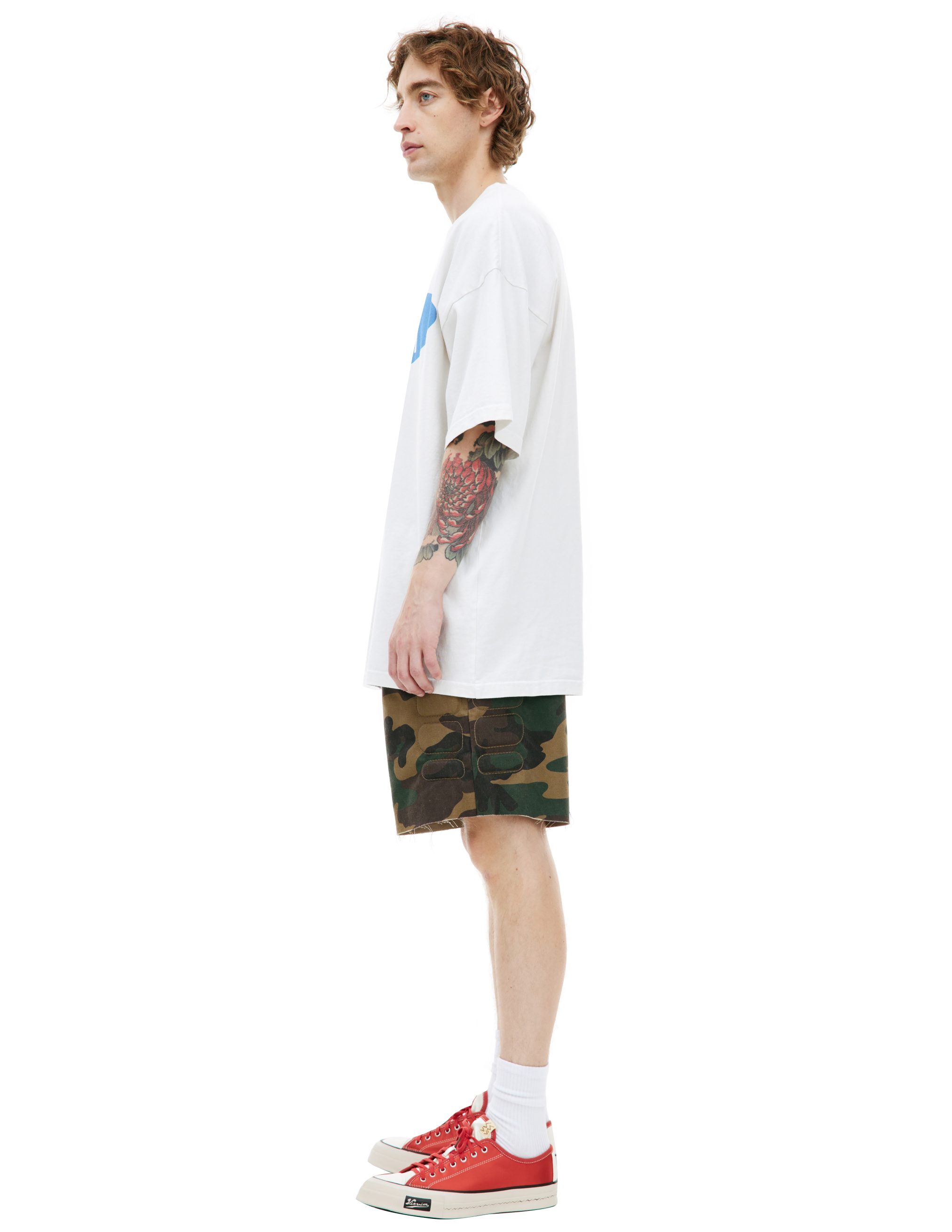 Shop Satoshi Nakamoto Logo Printed T-shirt In White