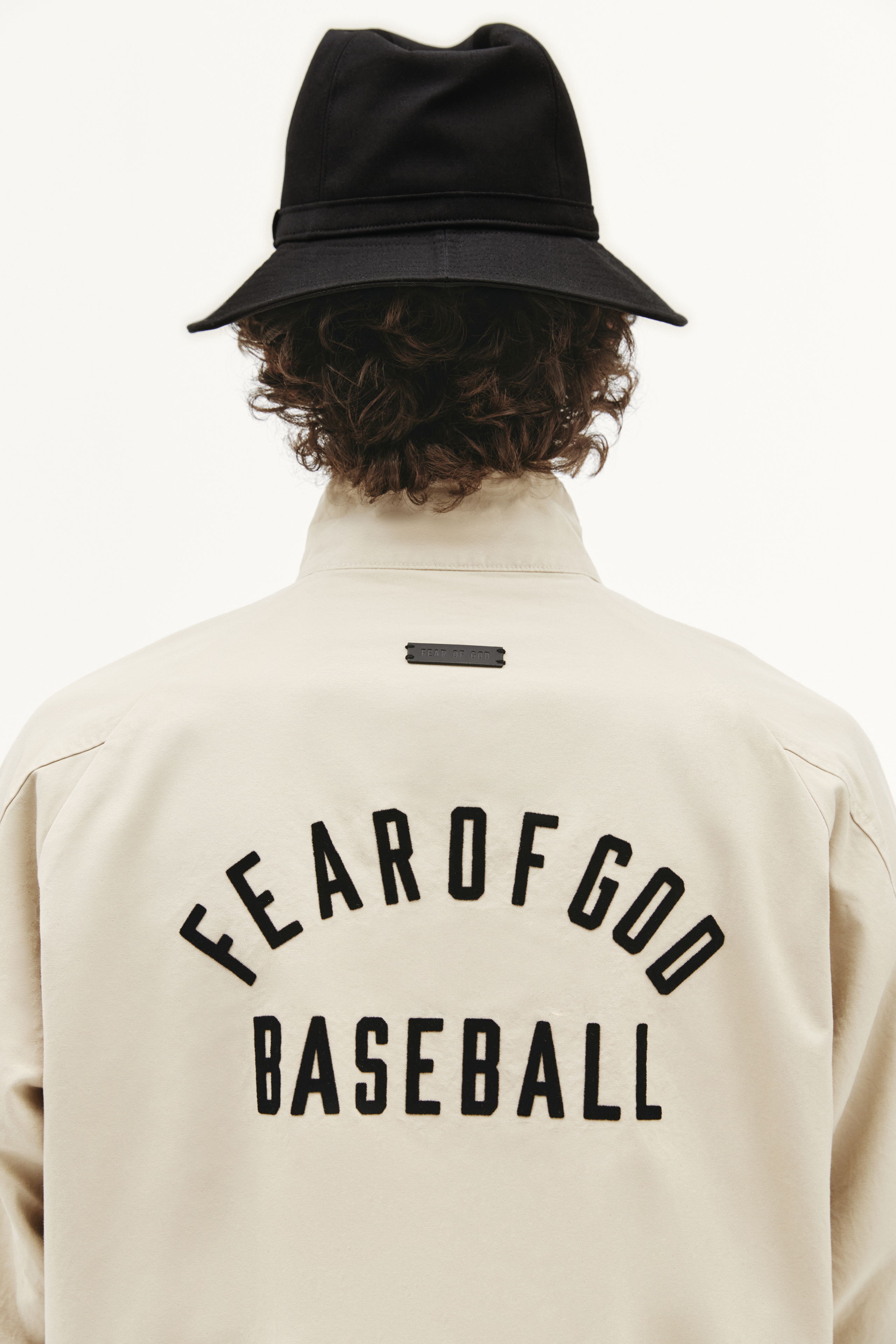 Cotton Beige Baseball Jacket