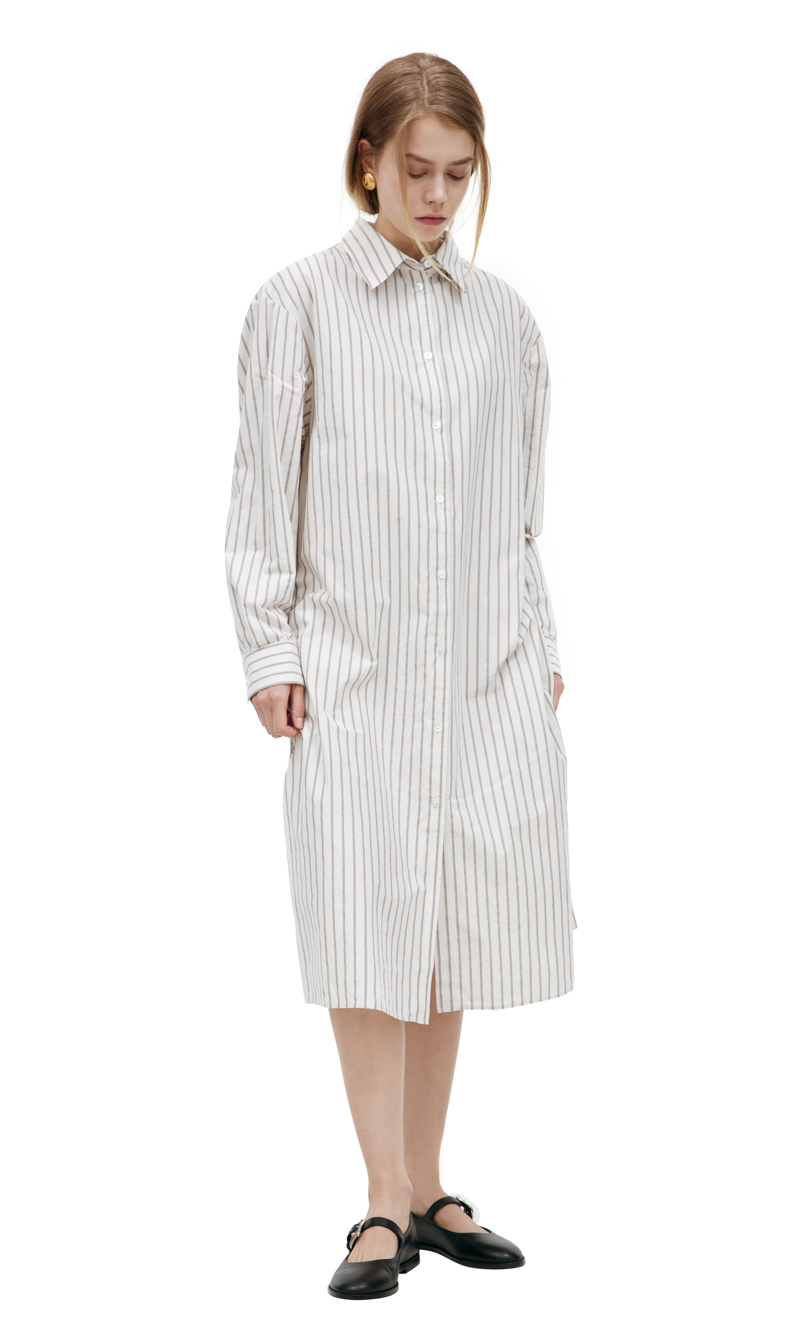 The Row Silk Stripped Dress