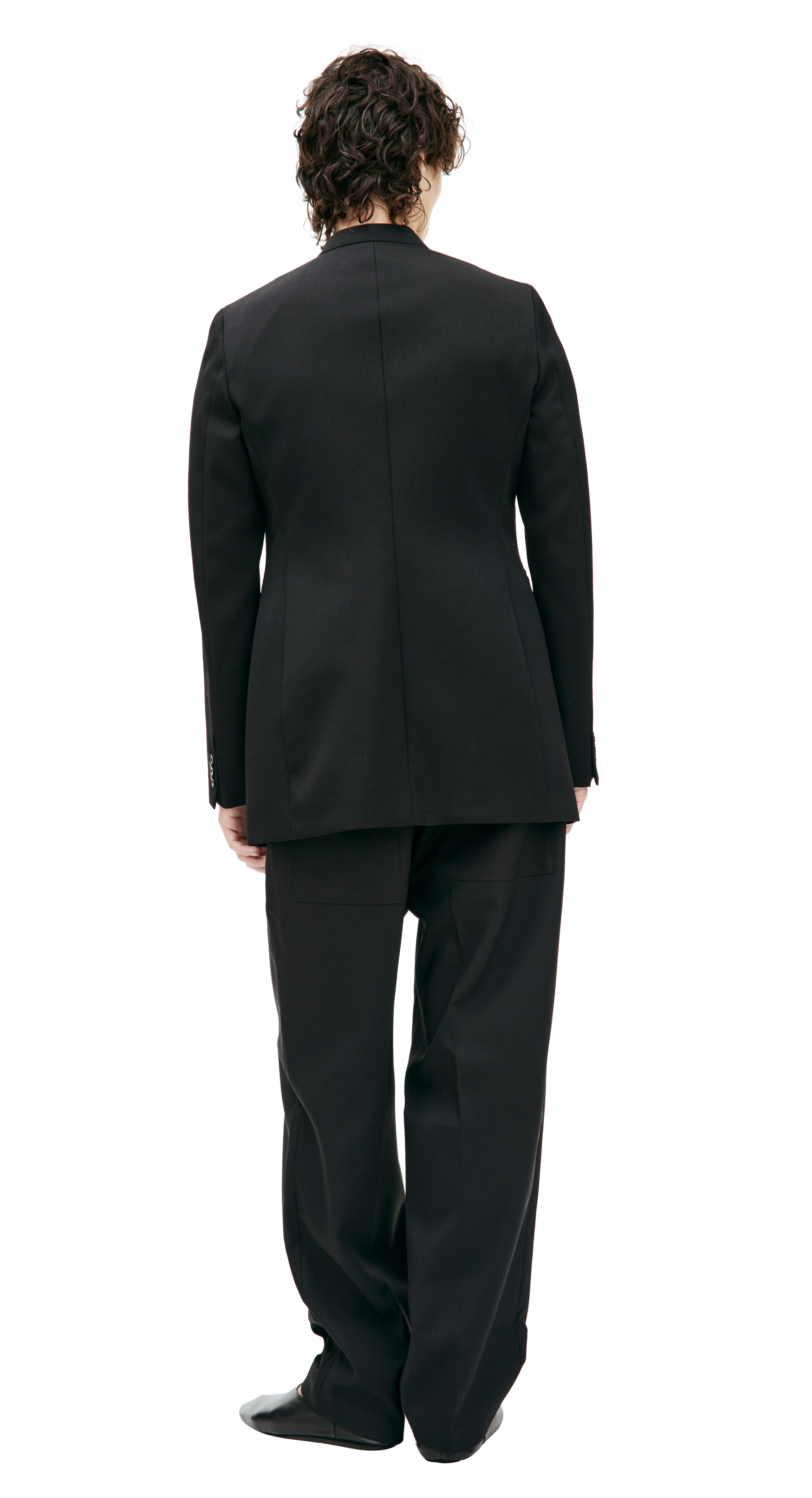 JIL SANDER クロッフトシャケット J03BN0167J40200 001 Buy Jil Sander men black wool blazer with one button for